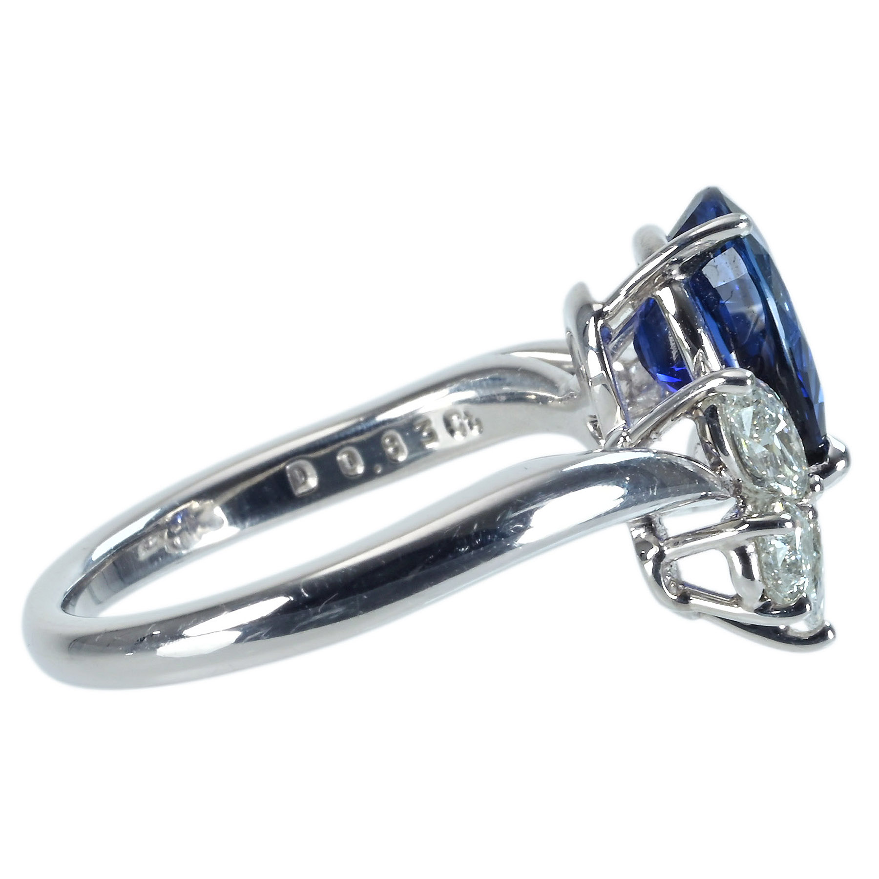 マダガスカル産サファイアリング "MIKIMOTO" PT950 S2.00ct D0.83ct - 画像 (4)
