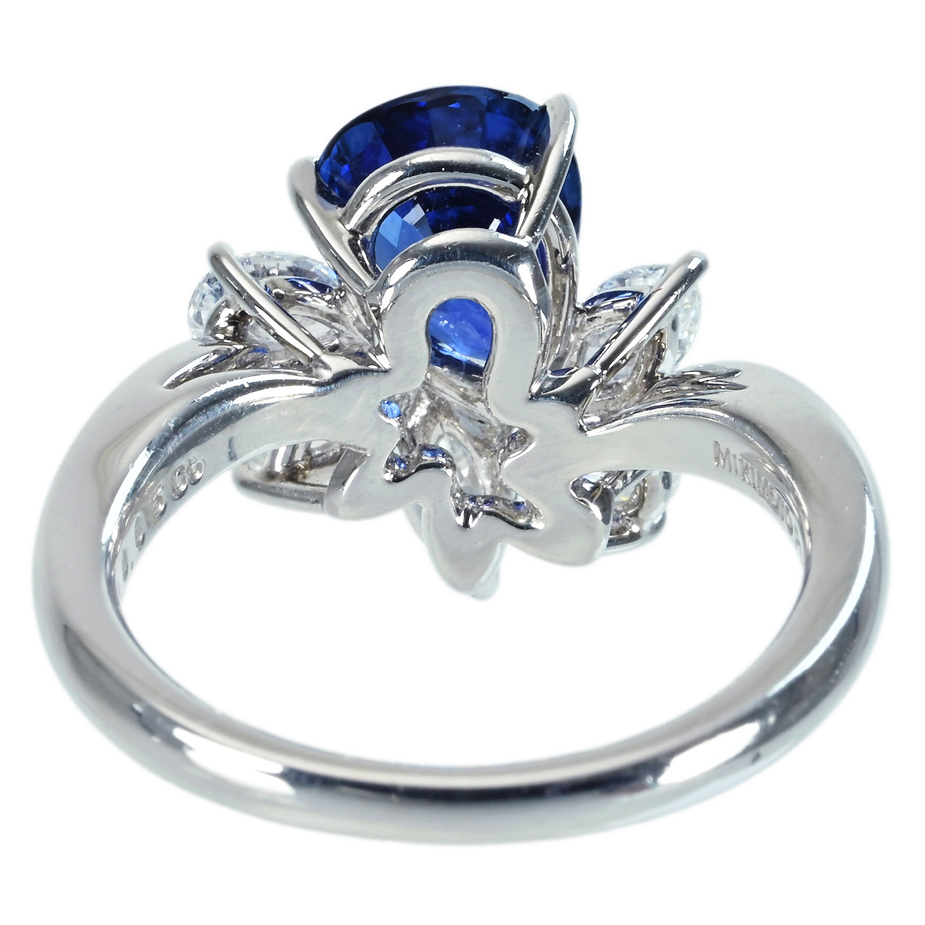 マダガスカル産サファイアリング "MIKIMOTO" PT950 S2.00ct D0.83ct - 画像 (5)