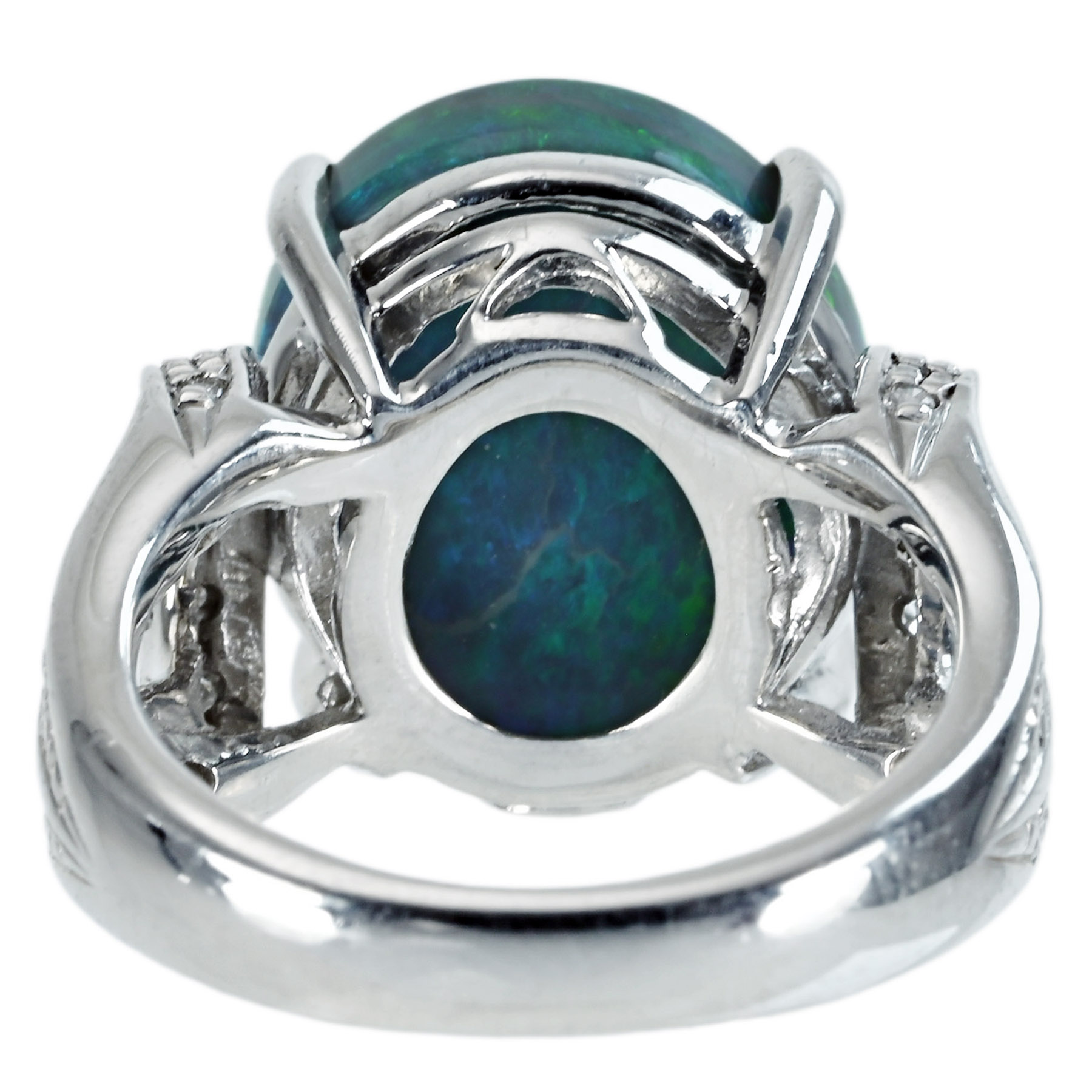 ブラックオパールリング BO5.00ct D0.17ct - 画像 (5)