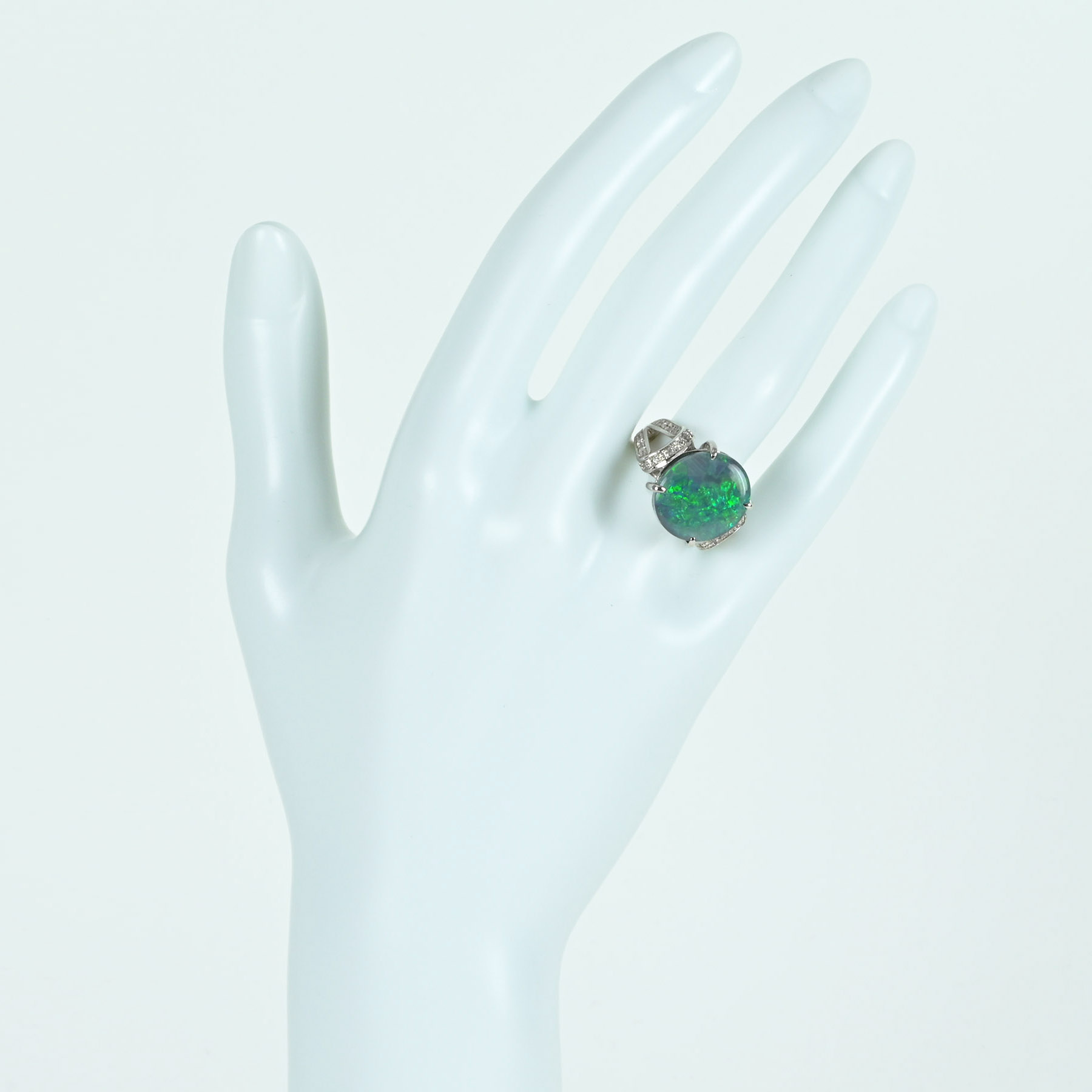 ブラックオパールリング BO5.00ct D0.17ct - 画像 (6)