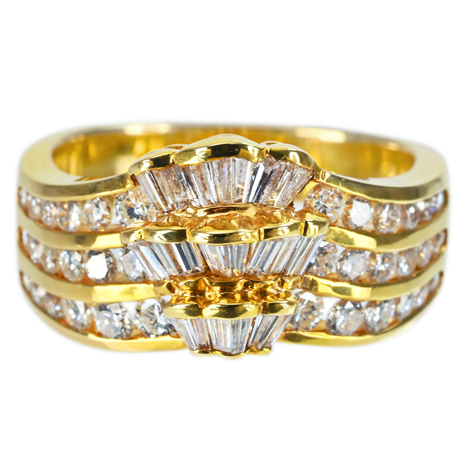 ダイヤモンドリング K18YG D1.20ct - 画像 (2)
