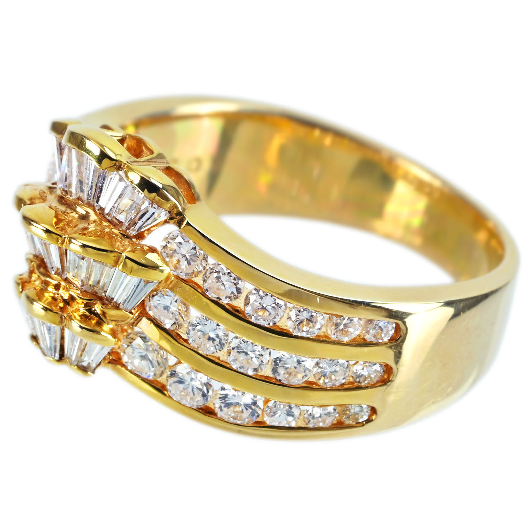ダイヤモンドリング K18YG D1.20ct - 画像 (3)