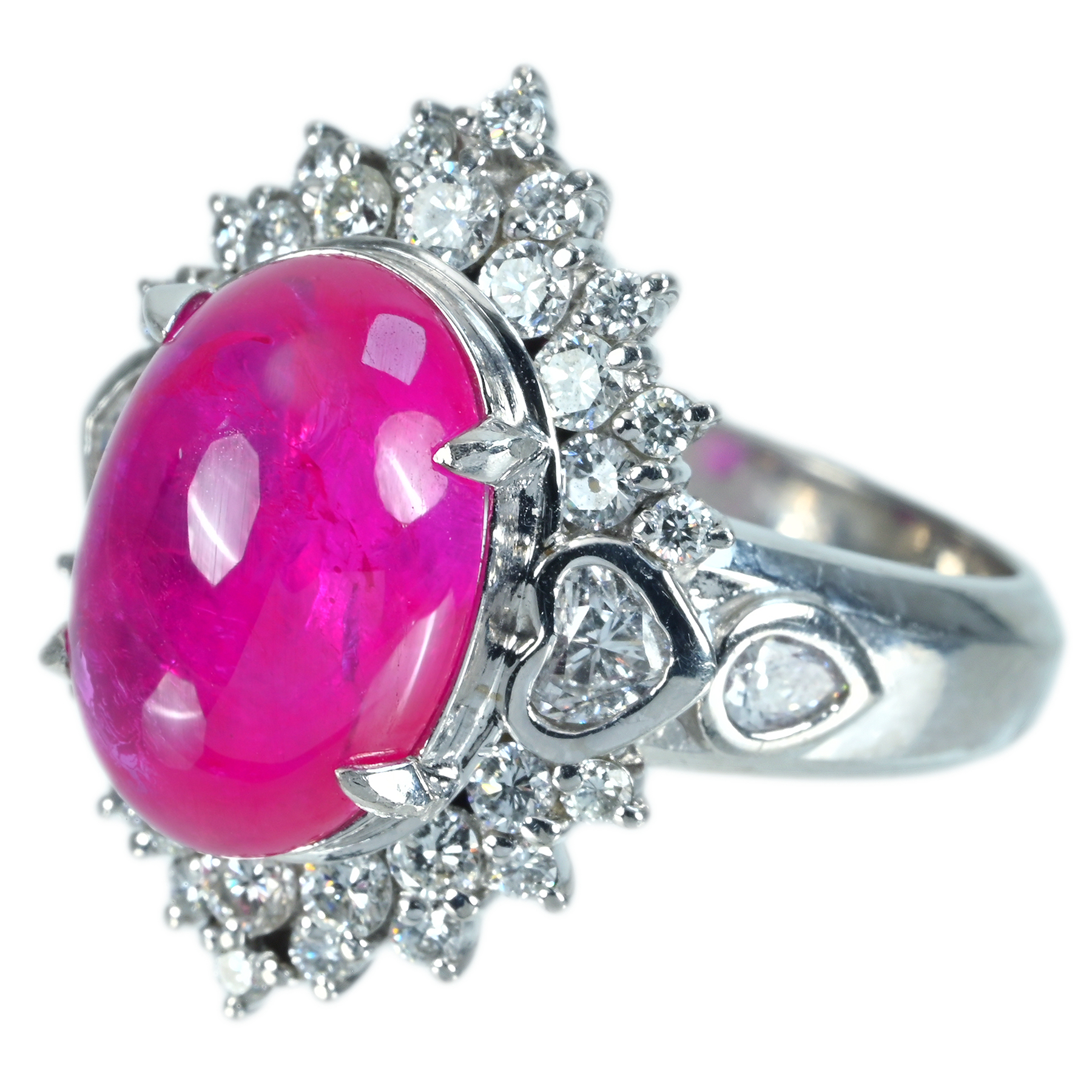 ルビーリング PT900 R7.75ct D1.26ct - 画像 (3)