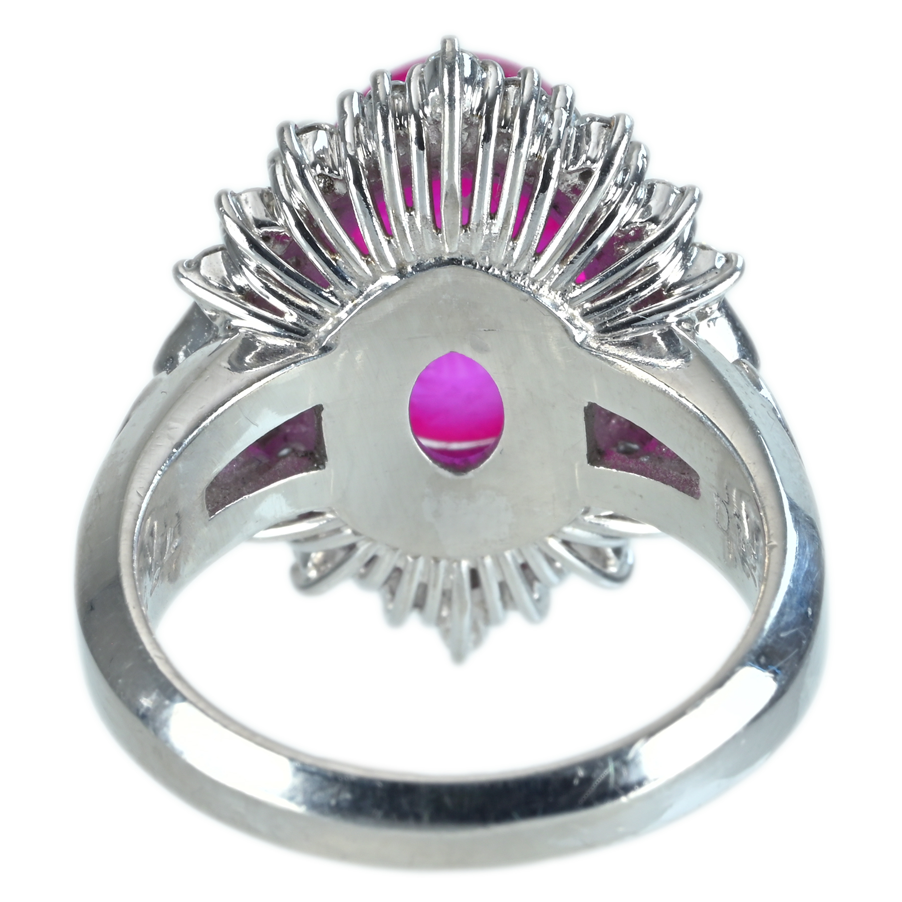 ルビーリング PT900 R7.75ct D1.26ct - 画像 (5)