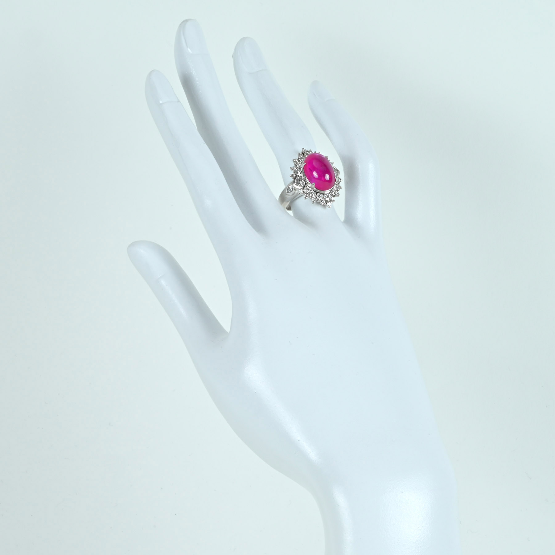 ルビーリング PT900 R7.75ct D1.26ct - 画像 (6)