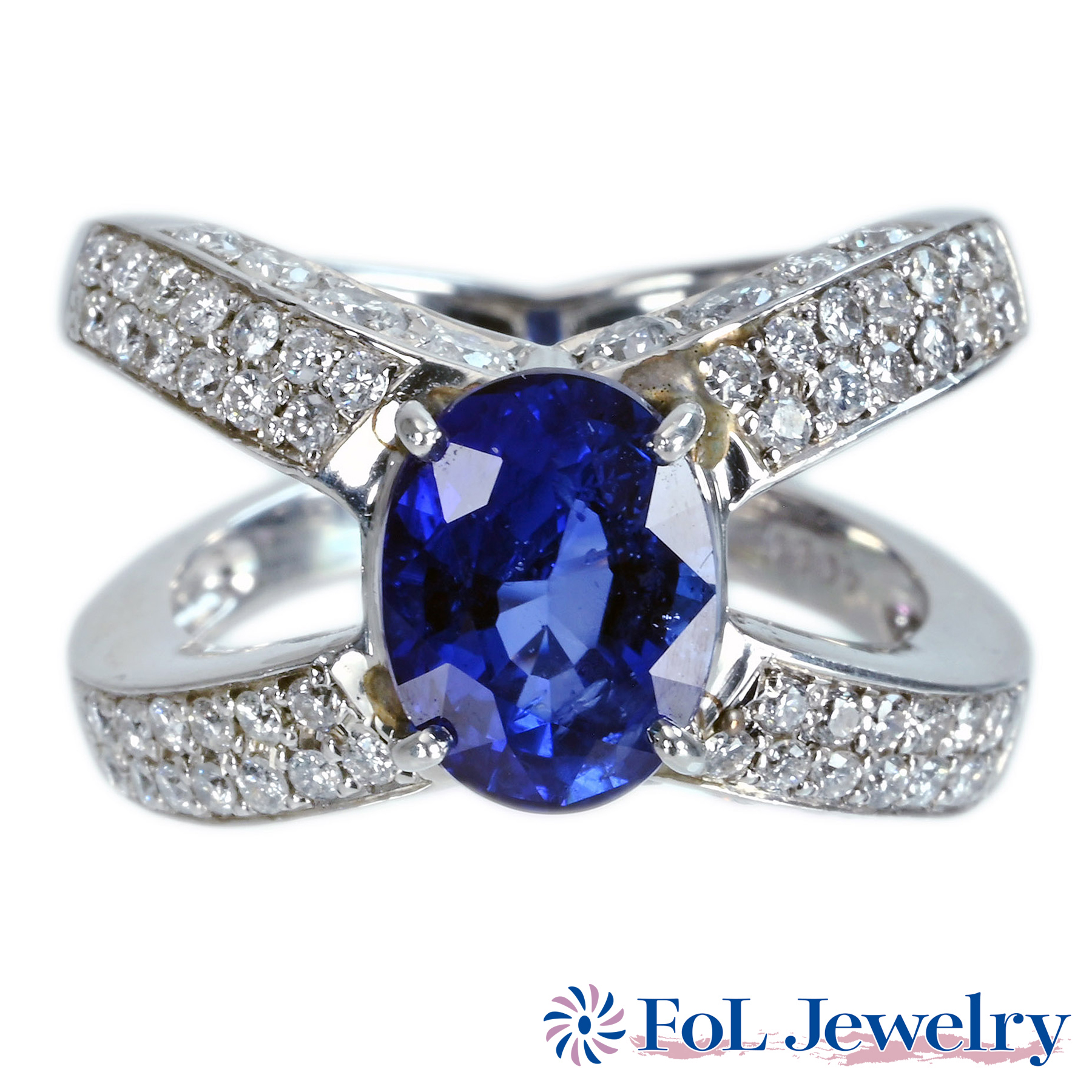 サファイアリング PT900 S4.08ct D1.524ct