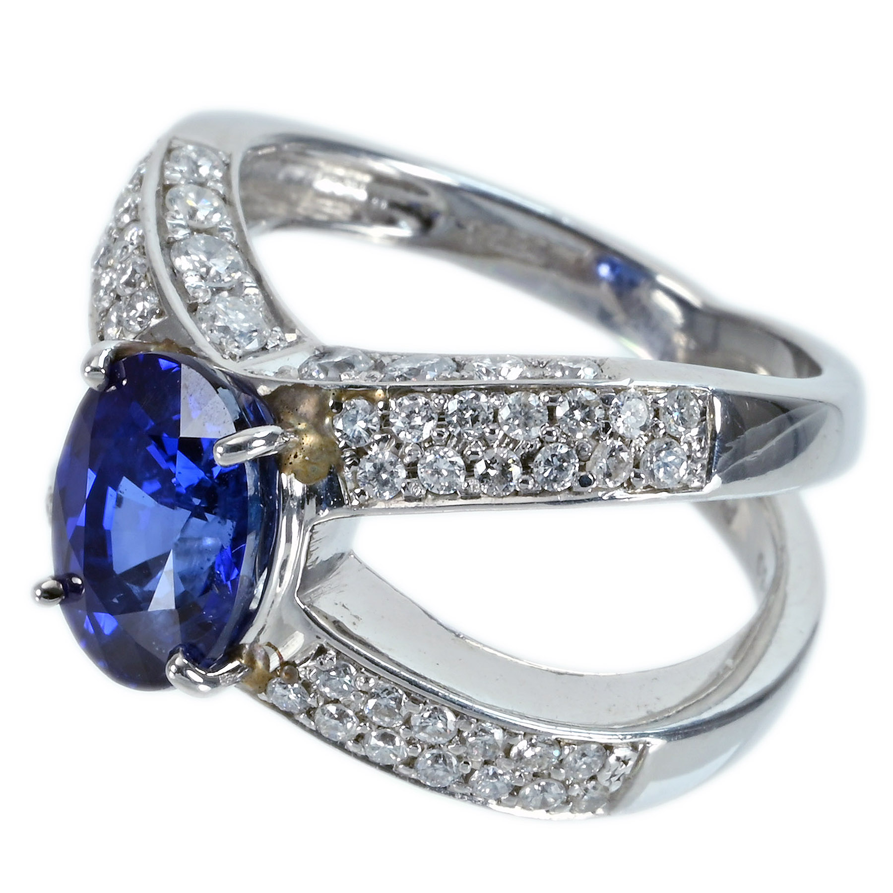 サファイアリング PT900 S4.08ct D1.524ct - 画像 (3)