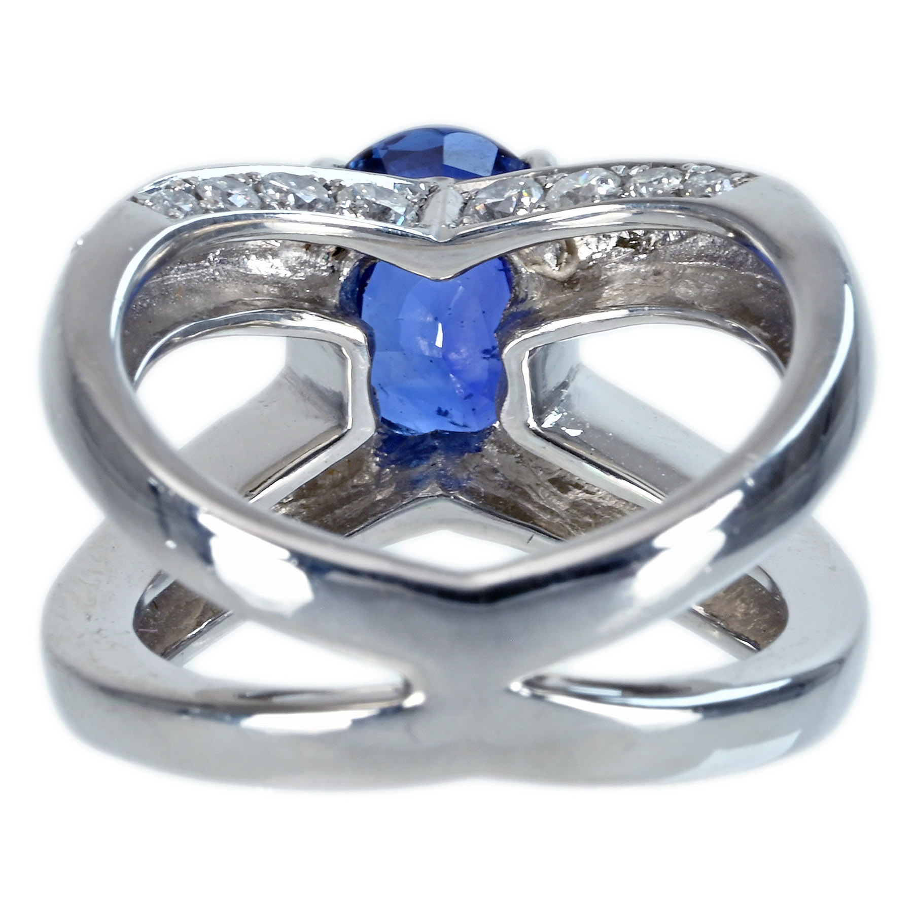 サファイアリング PT900 S4.08ct D1.524ct - 画像 (5)