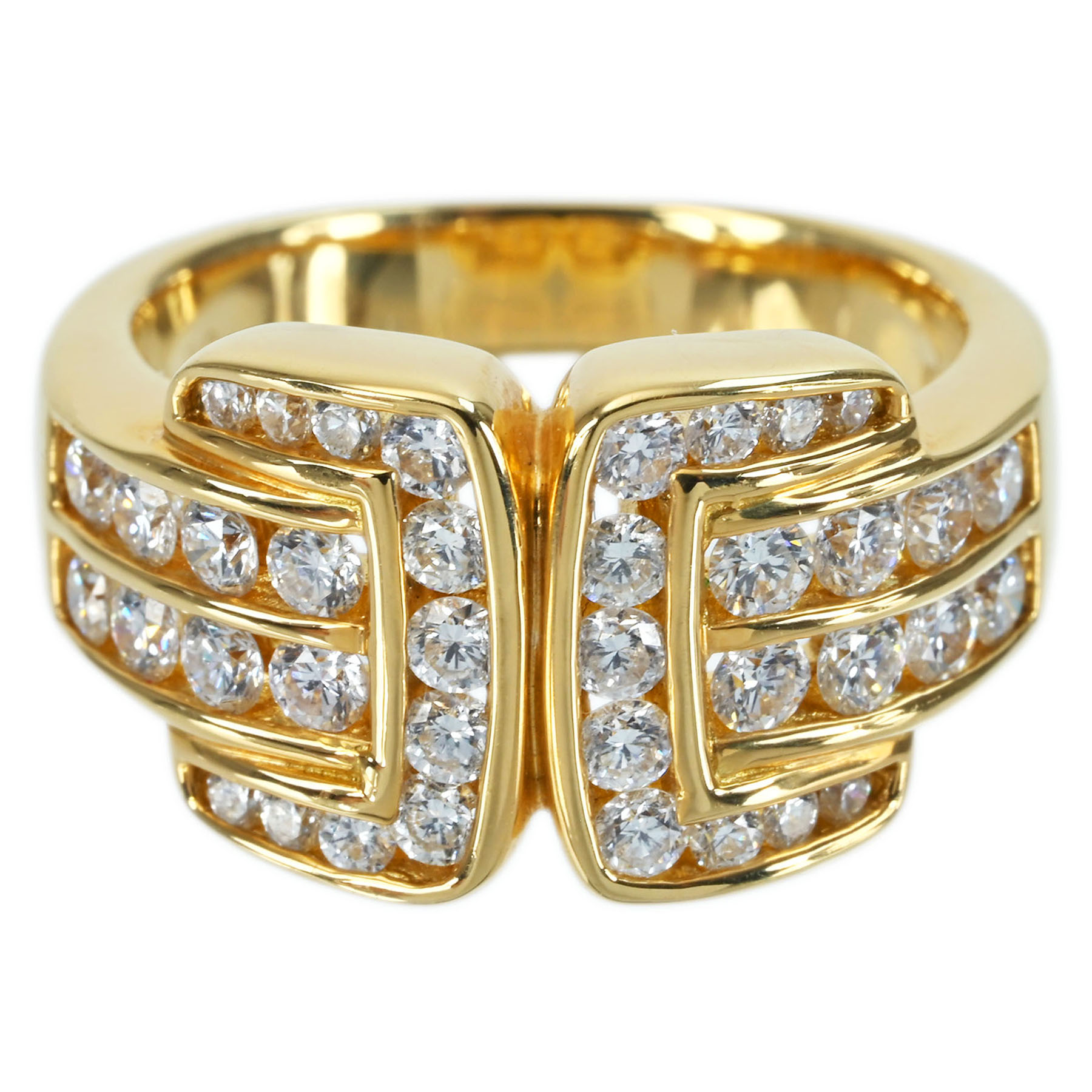 ダイヤモンドリング K18YG D1.20ct - 画像 (2)