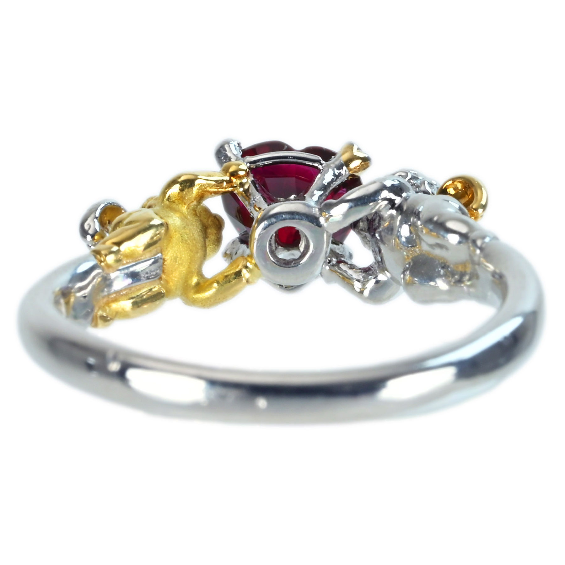 ミャンマー産ルビーリング K18WG/K18YG R1.01ct - 画像 (5)