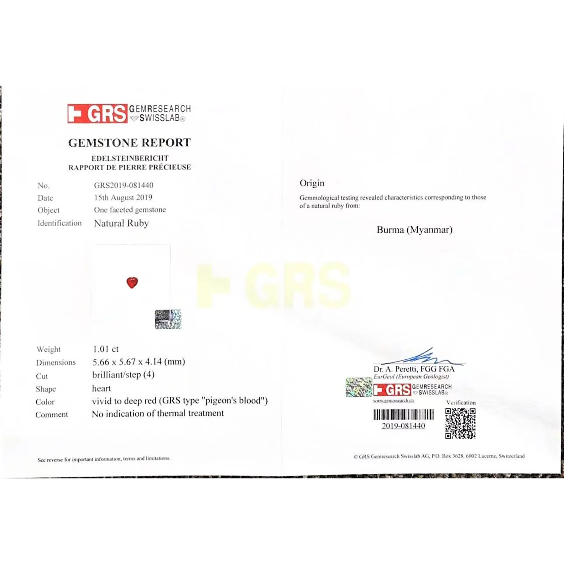 ミャンマー産ルビーリング K18WG/K18YG R1.01ct - 画像 (7)