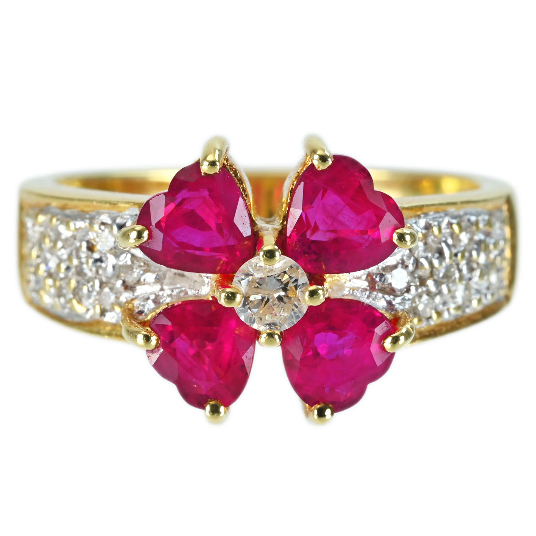 ルビーリング K18YG R1.50ct D0.23ct - 画像 (2)