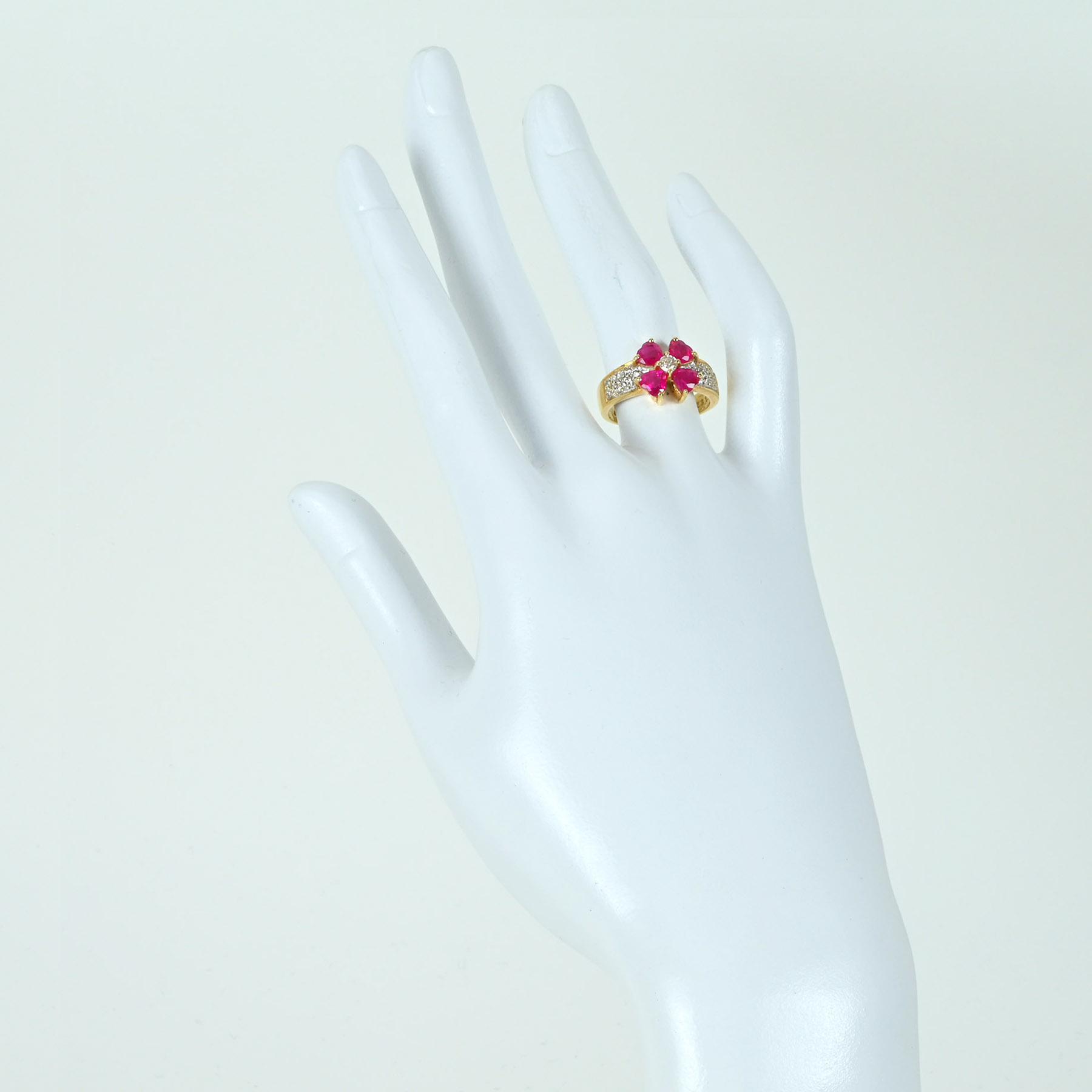 ルビーリング K18YG R1.50ct D0.23ct - 画像 (6)