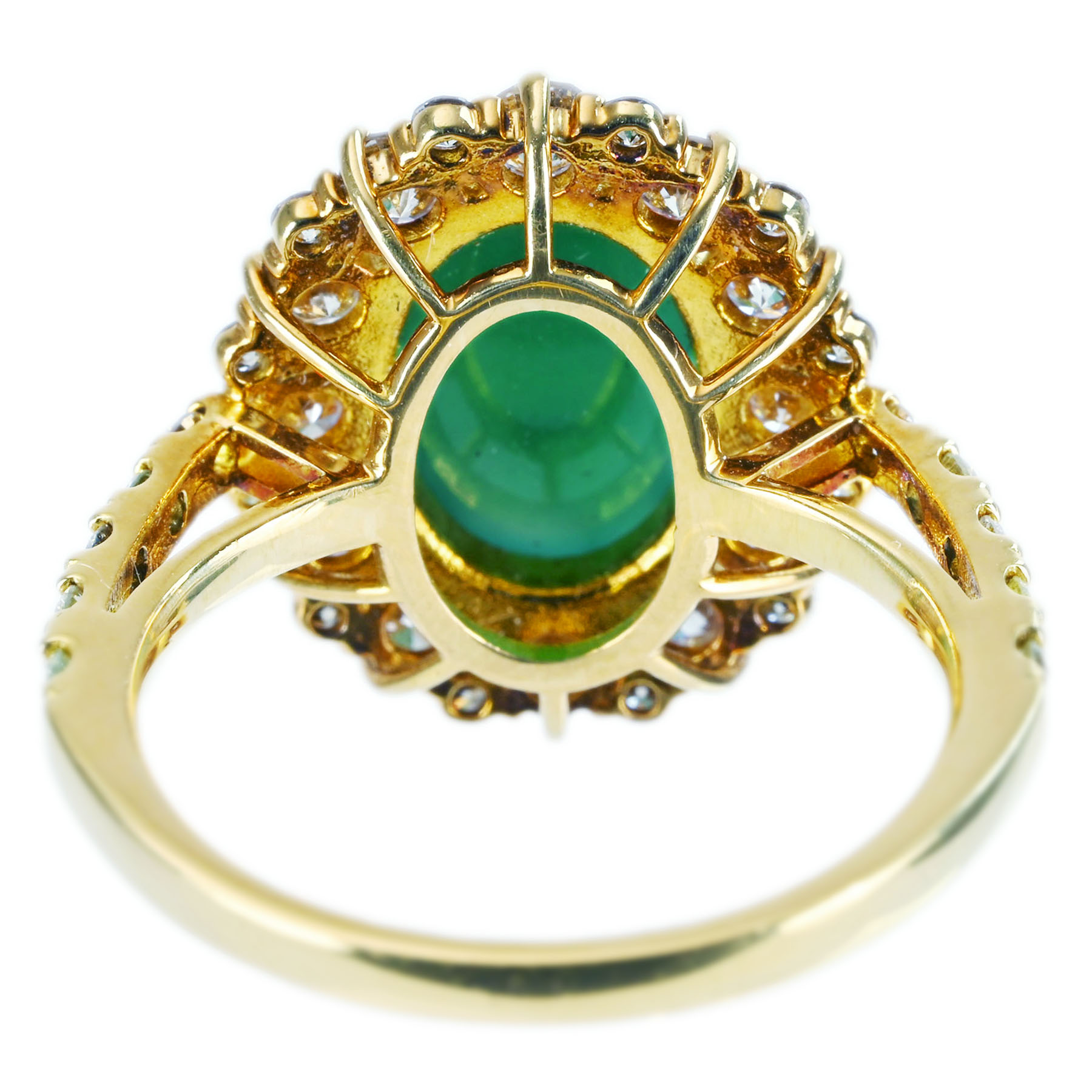 翡翠リング K18YG J2.96ct D1.14ct - 画像 (5)