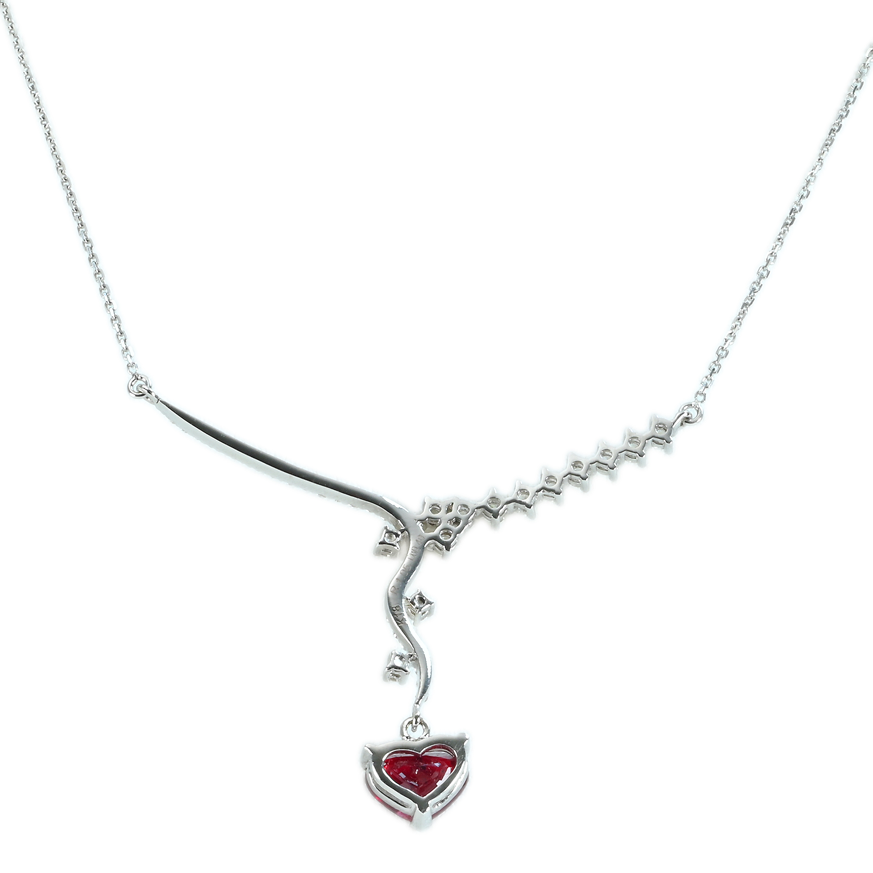 ルビーペンダント K18WG R1.05ct D0.40ct - 画像 (3)