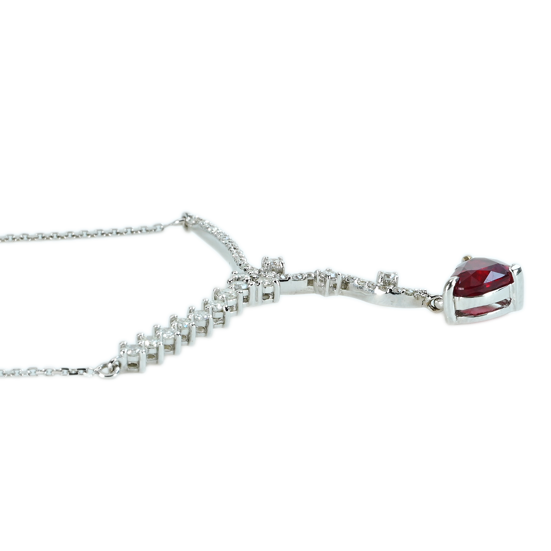 ルビーペンダント K18WG R1.05ct D0.40ct - 画像 (4)