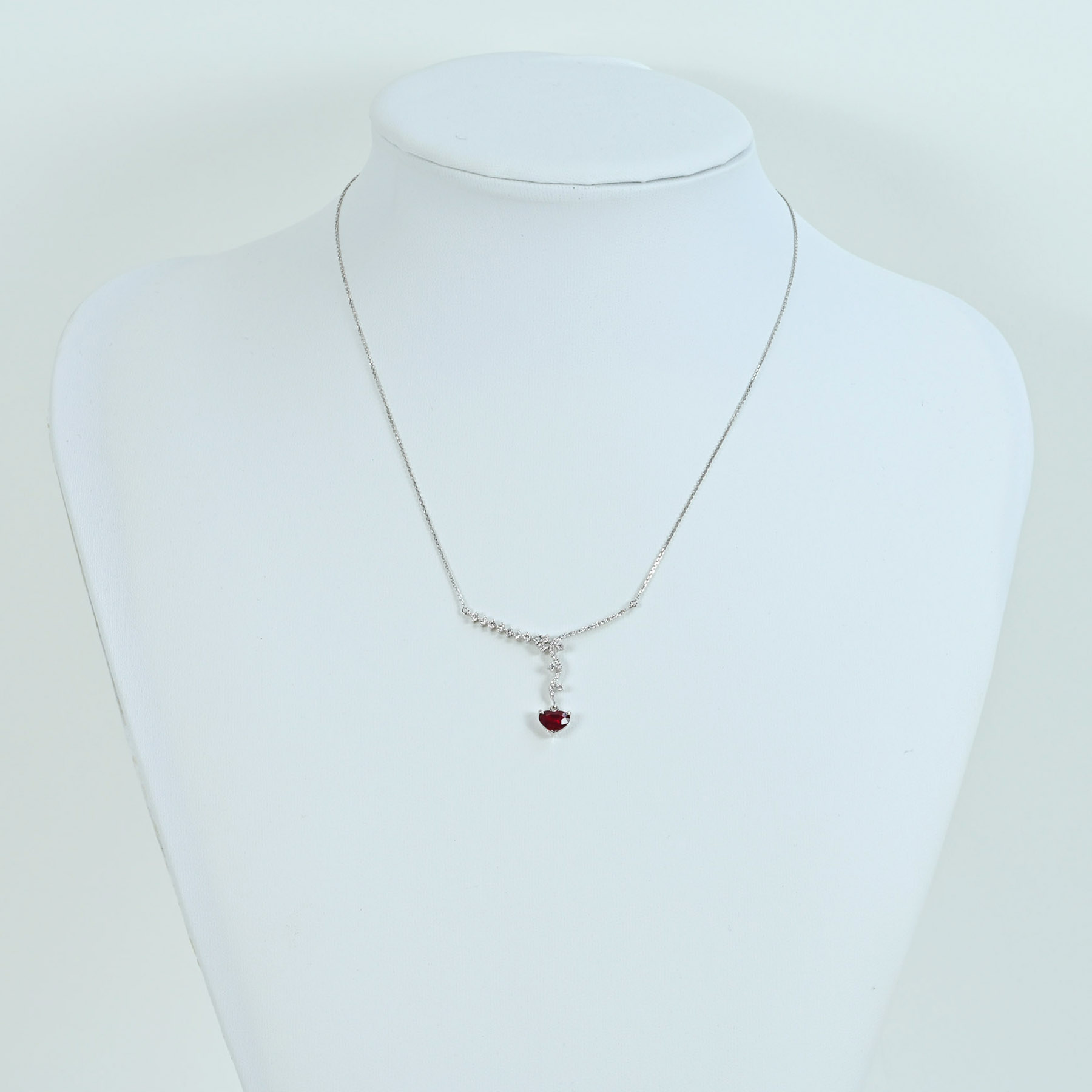 ルビーペンダント K18WG R1.05ct D0.40ct - 画像 (7)