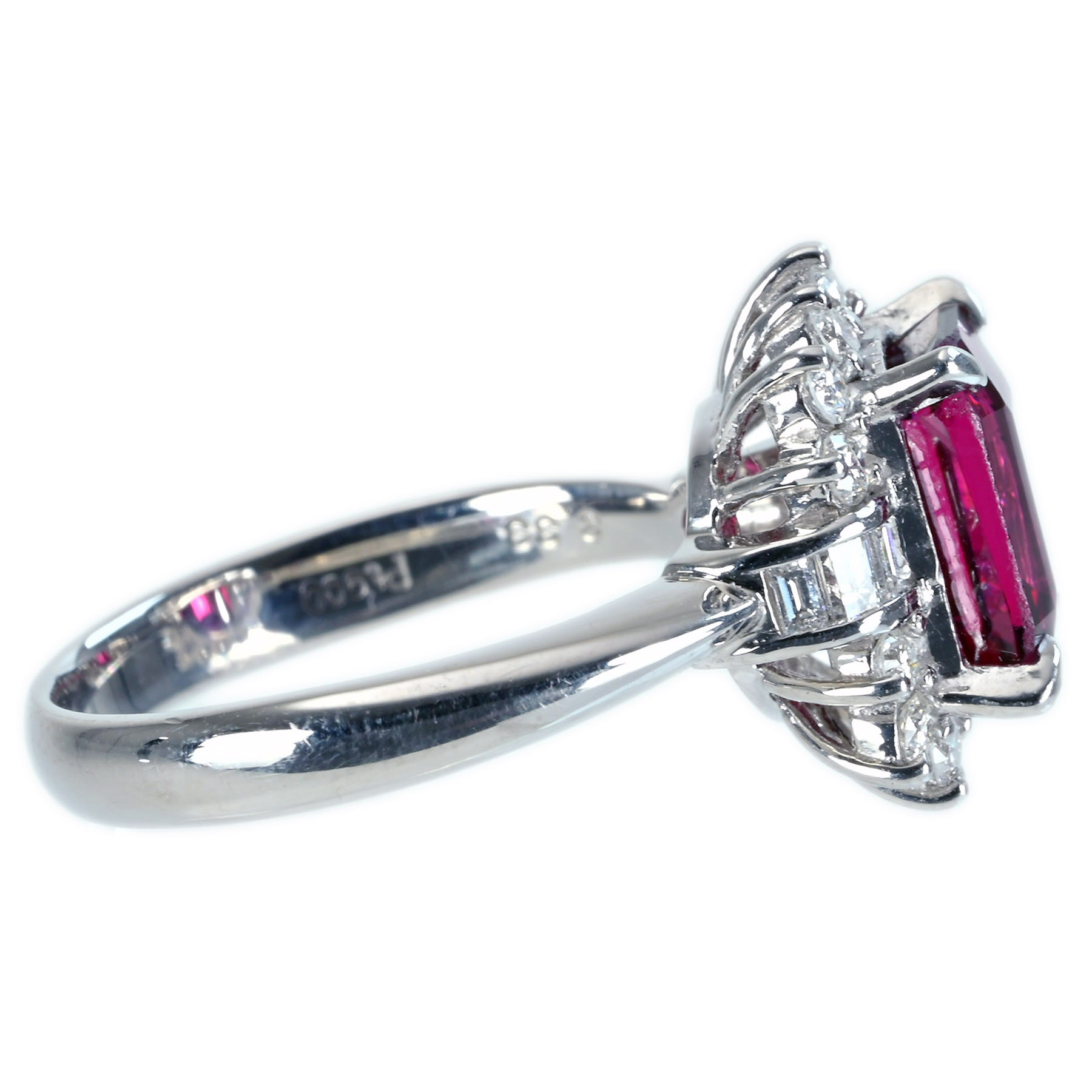 ガーネットリング PT900 GT3.33ct D0.55ct - 画像 (4)