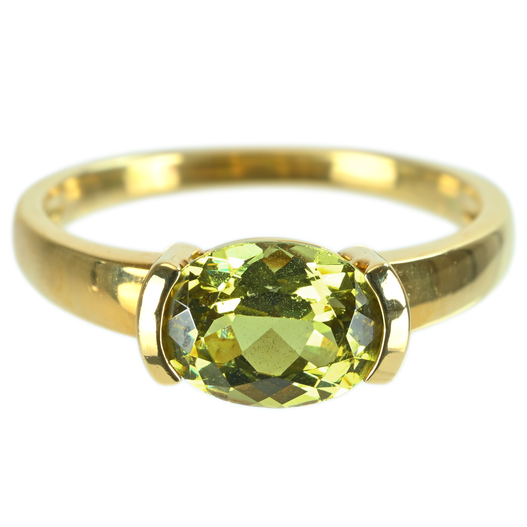 ペリドットリング K18YG PD2 .00ct - 画像 (2)