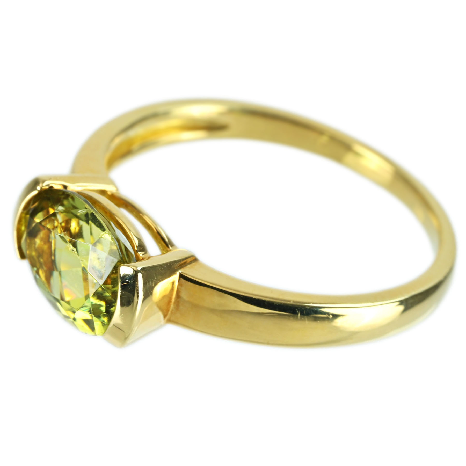 ペリドットリング K18YG PD2 .00ct - 画像 (3)