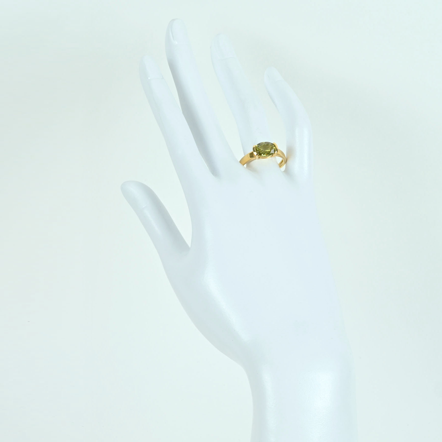 ペリドットリング K18YG PD2 .00ct - 画像 (7)