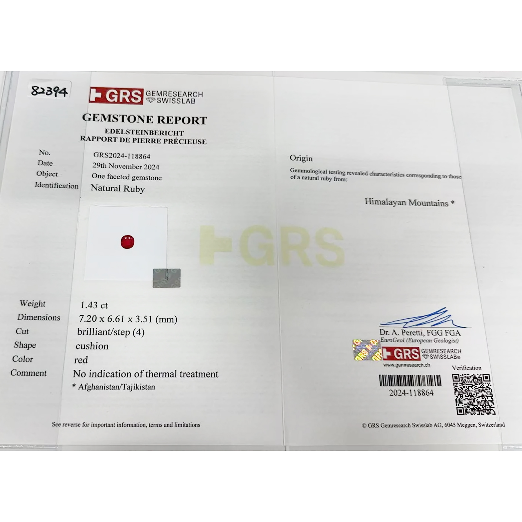 ヒマラヤ産ルビーリング PT900 R1.43ct D0.41ct - 画像 (7)