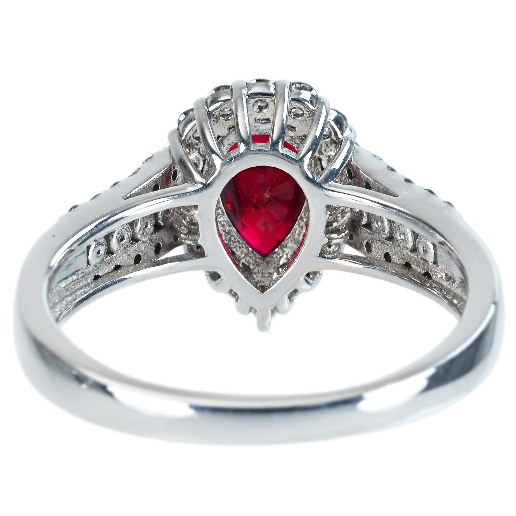 ミャンマー産ルビーリング K18WG R1.53ct D0.55ct - 画像 (5)