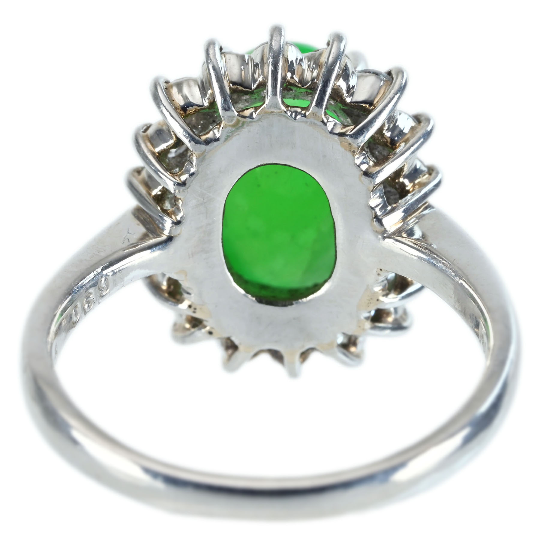 翡翠リング PT900 J4.15ct D0.69ct - 画像 (5)