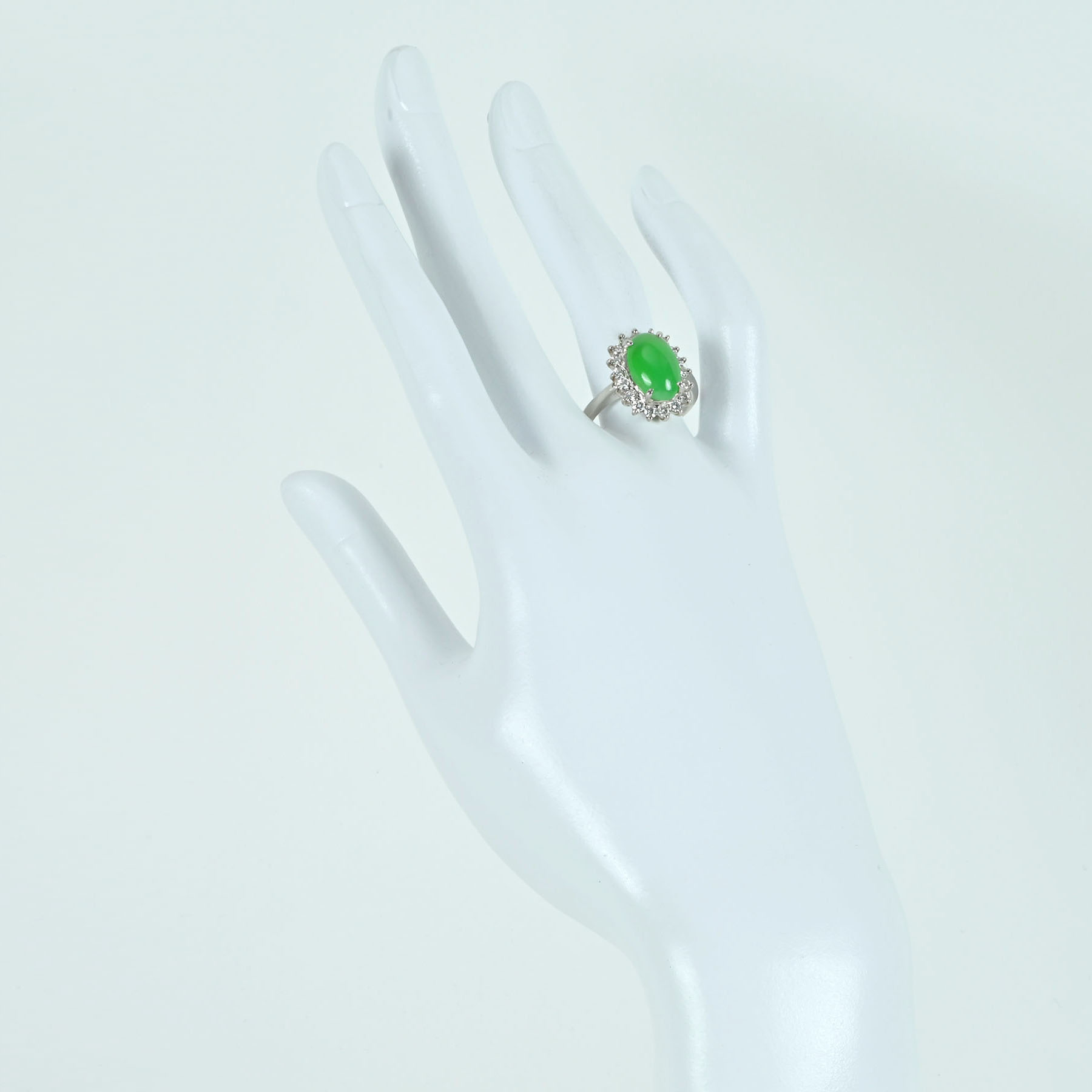翡翠リング PT900 J4.15ct D0.69ct - 画像 (6)