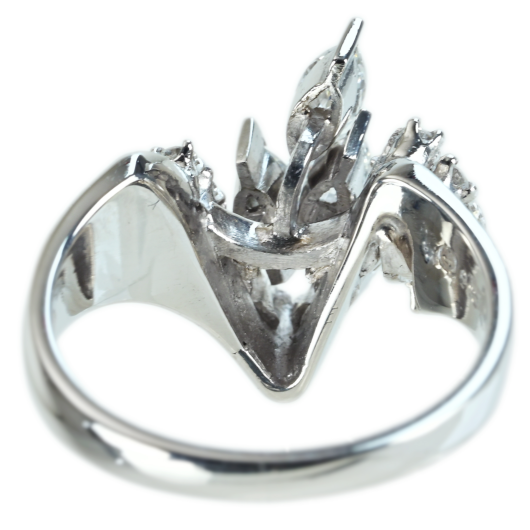 ダイヤモンドリング PT900 D0.50ct D0.268ct - 画像 (5)