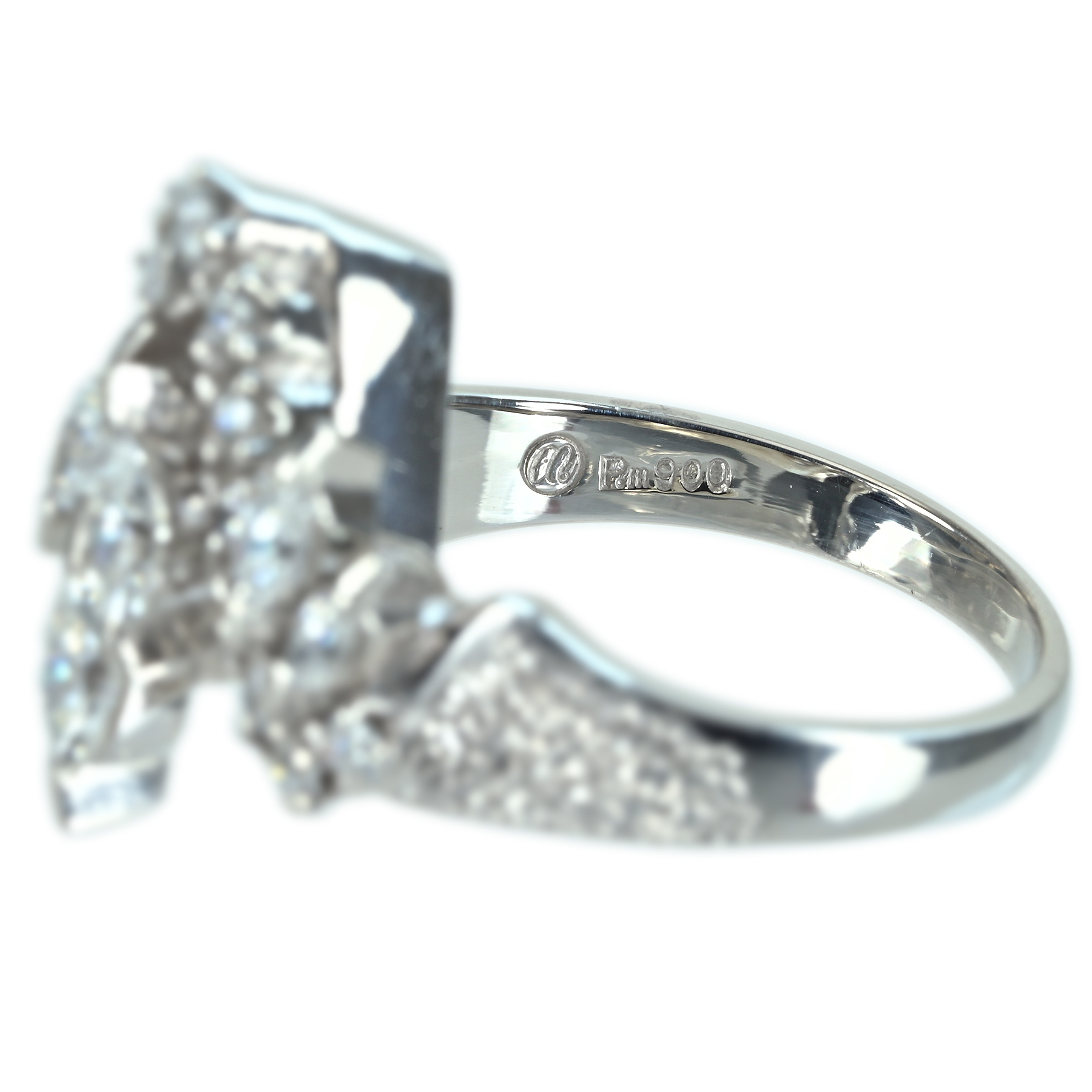 ダイヤモンドリング PT900 D0.50ct D0.268ct - 画像 (6)