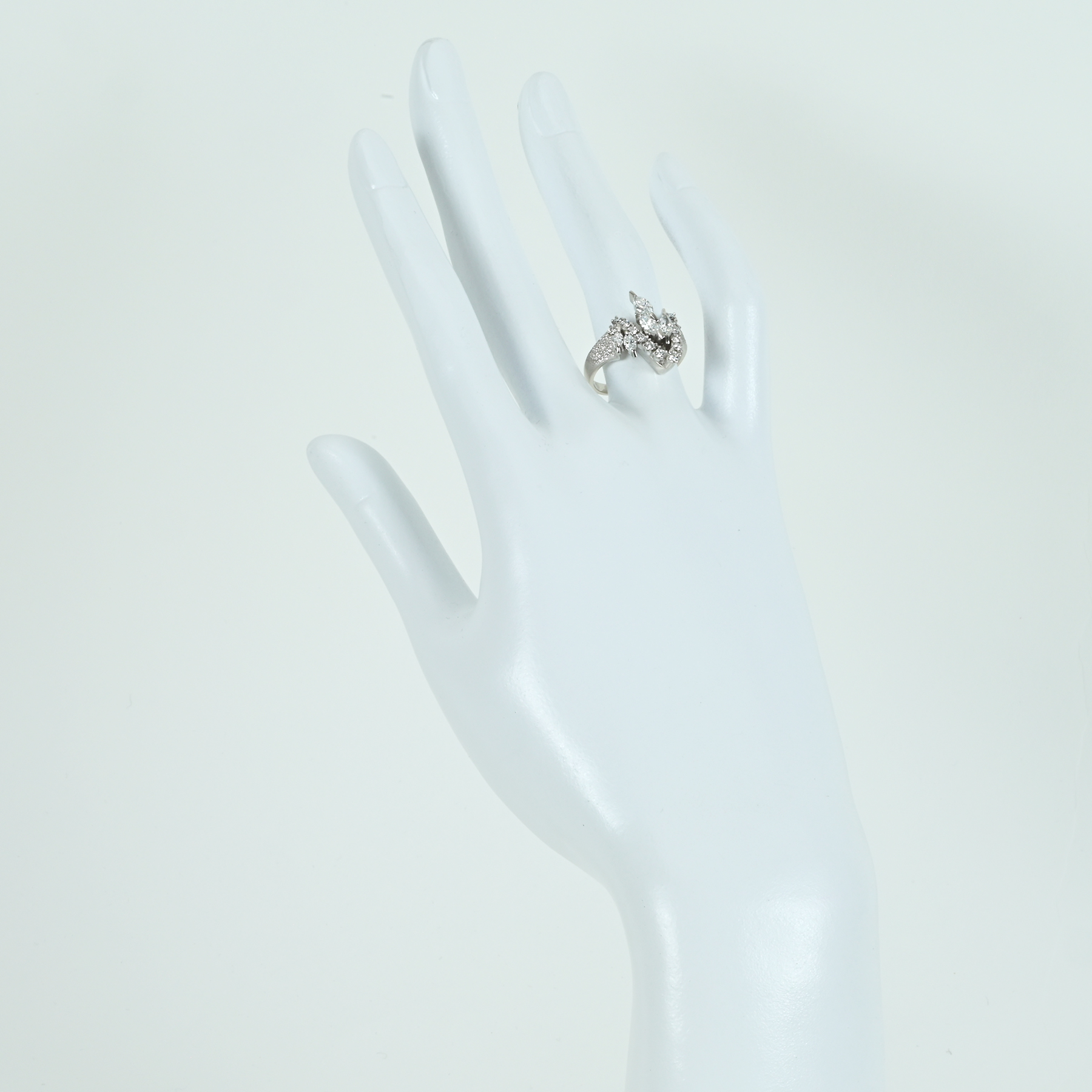 ダイヤモンドリング PT900 D0.50ct D0.268ct - 画像 (7)