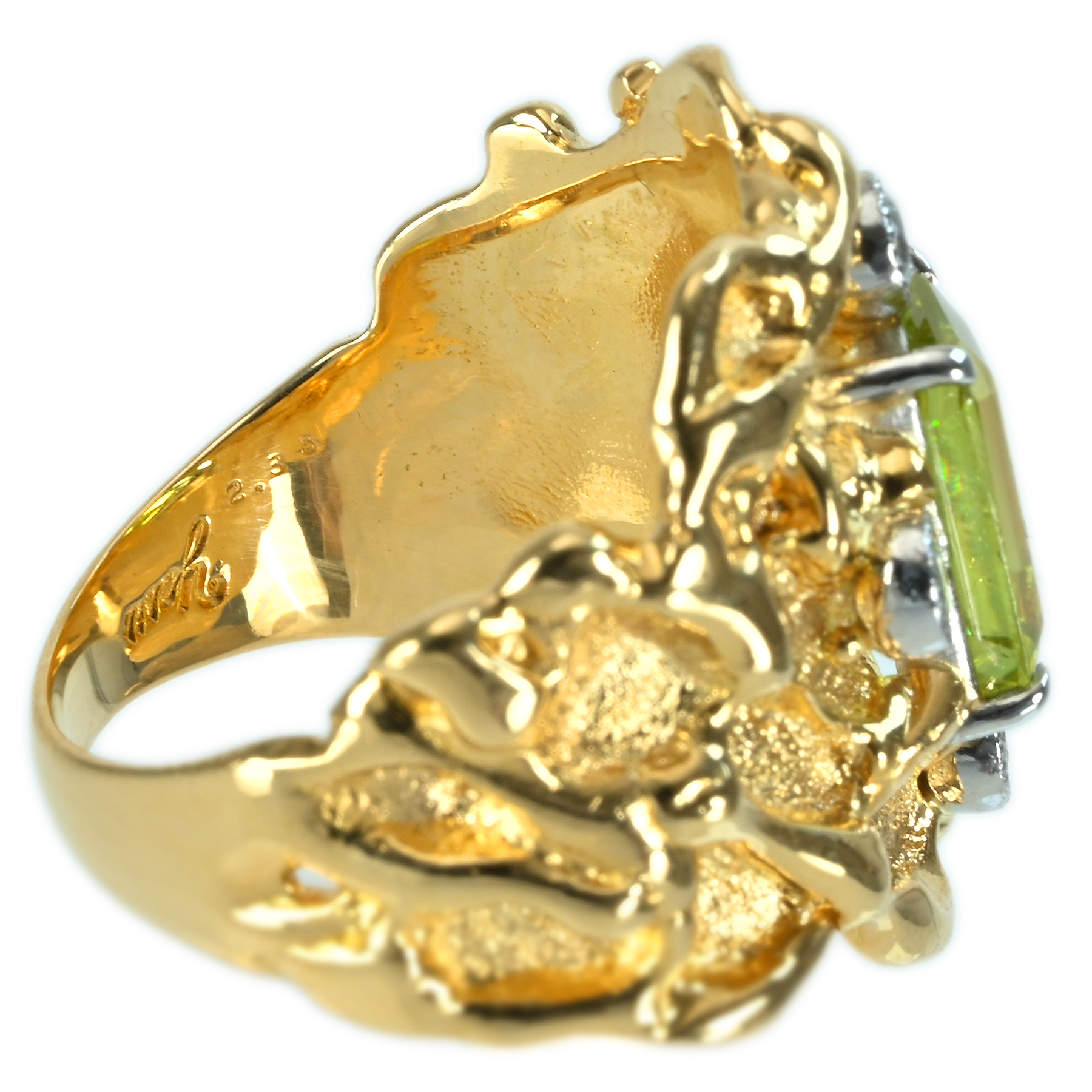 スフェーンリング K18YG/PT900 SH2.33ct D0.25ct - 画像 (6)