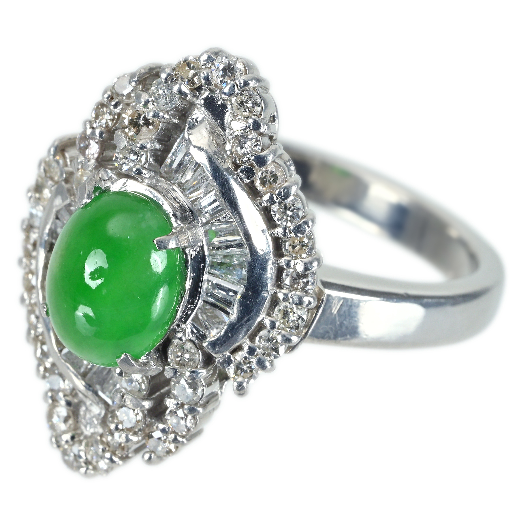 翡翠リング PT900 J2.117ct D1.65ct - 画像 (3)