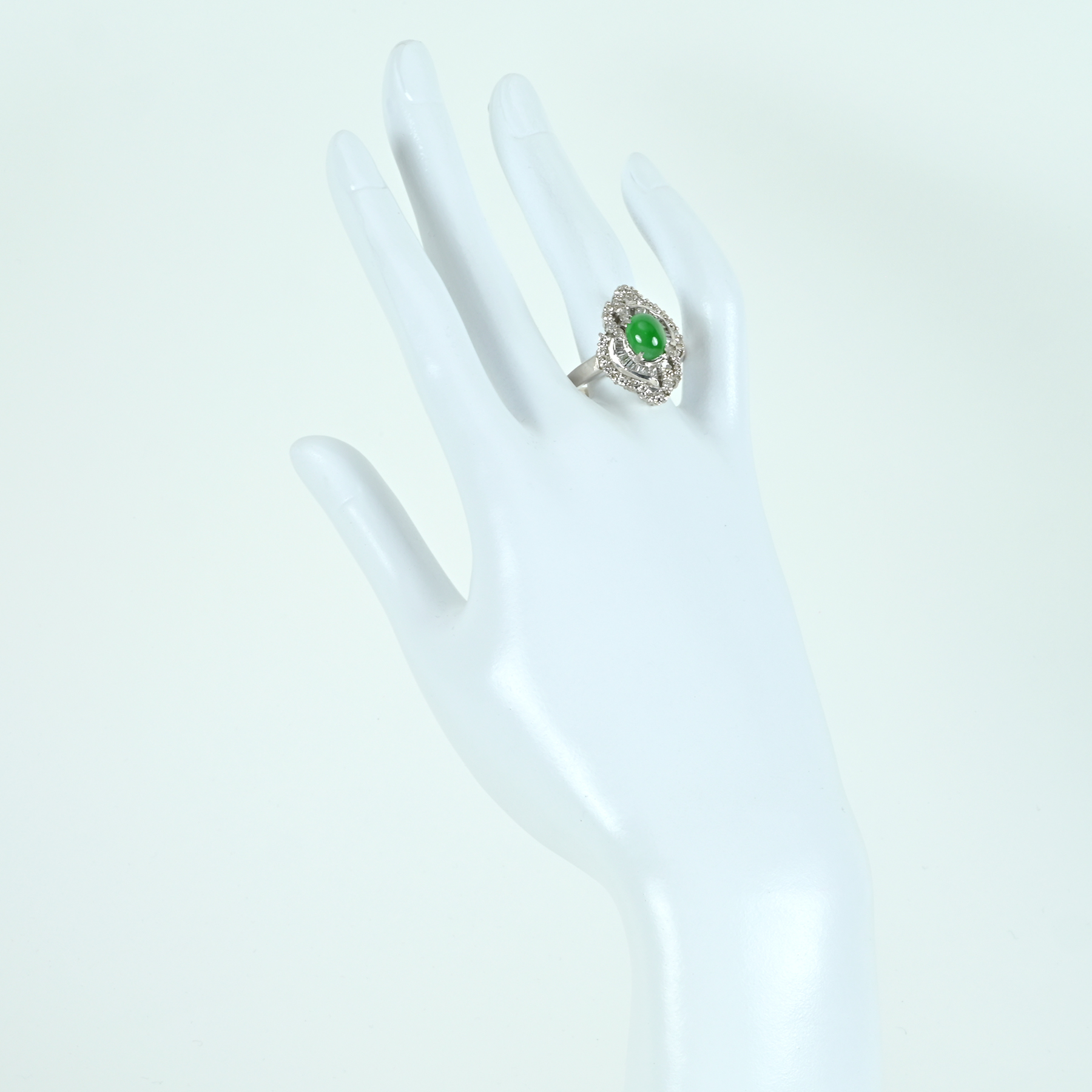 翡翠リング PT900 J2.117ct D1.65ct - 画像 (6)