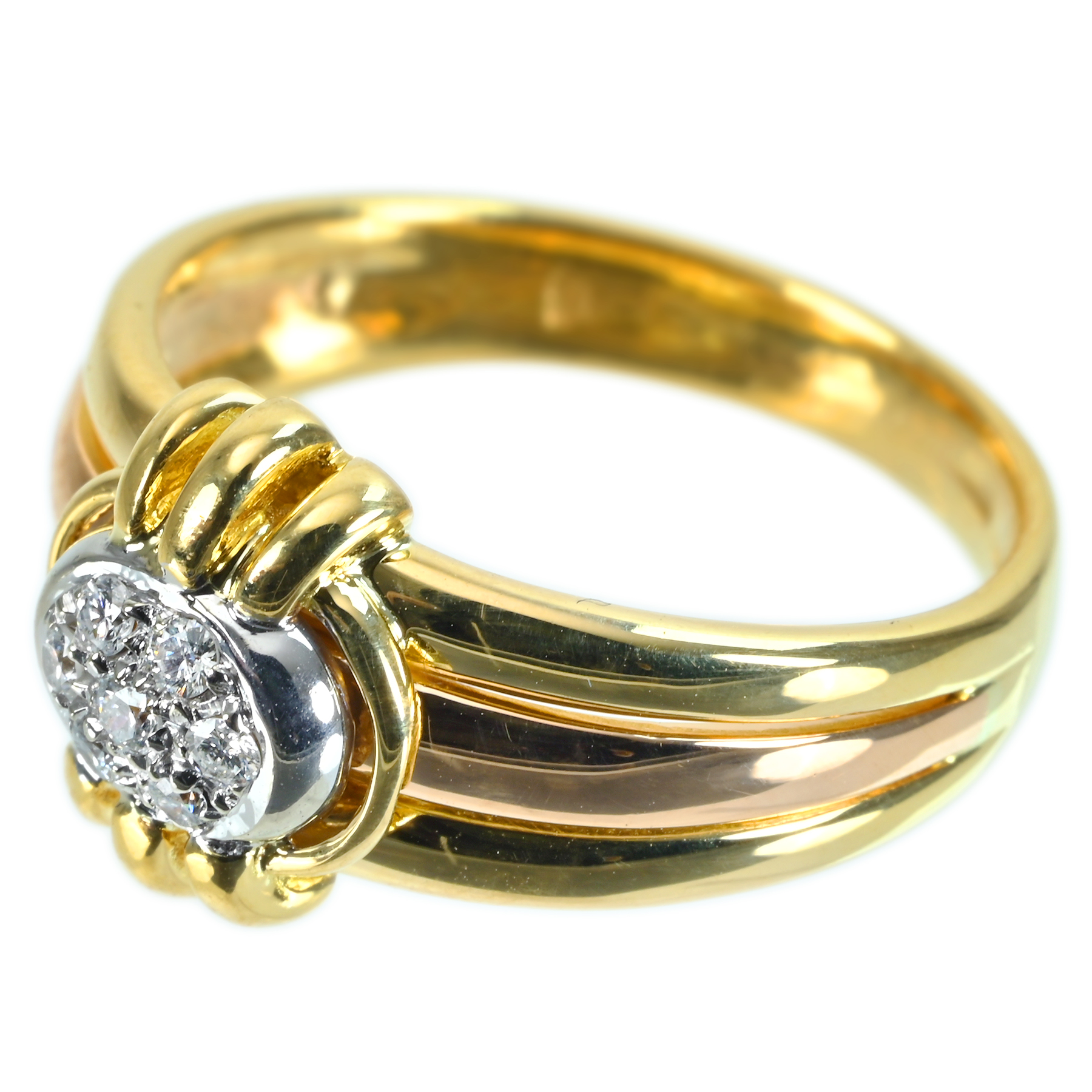 ダイヤモンドリング "DAMIANI" K18YG/K18PG - 画像 (3)