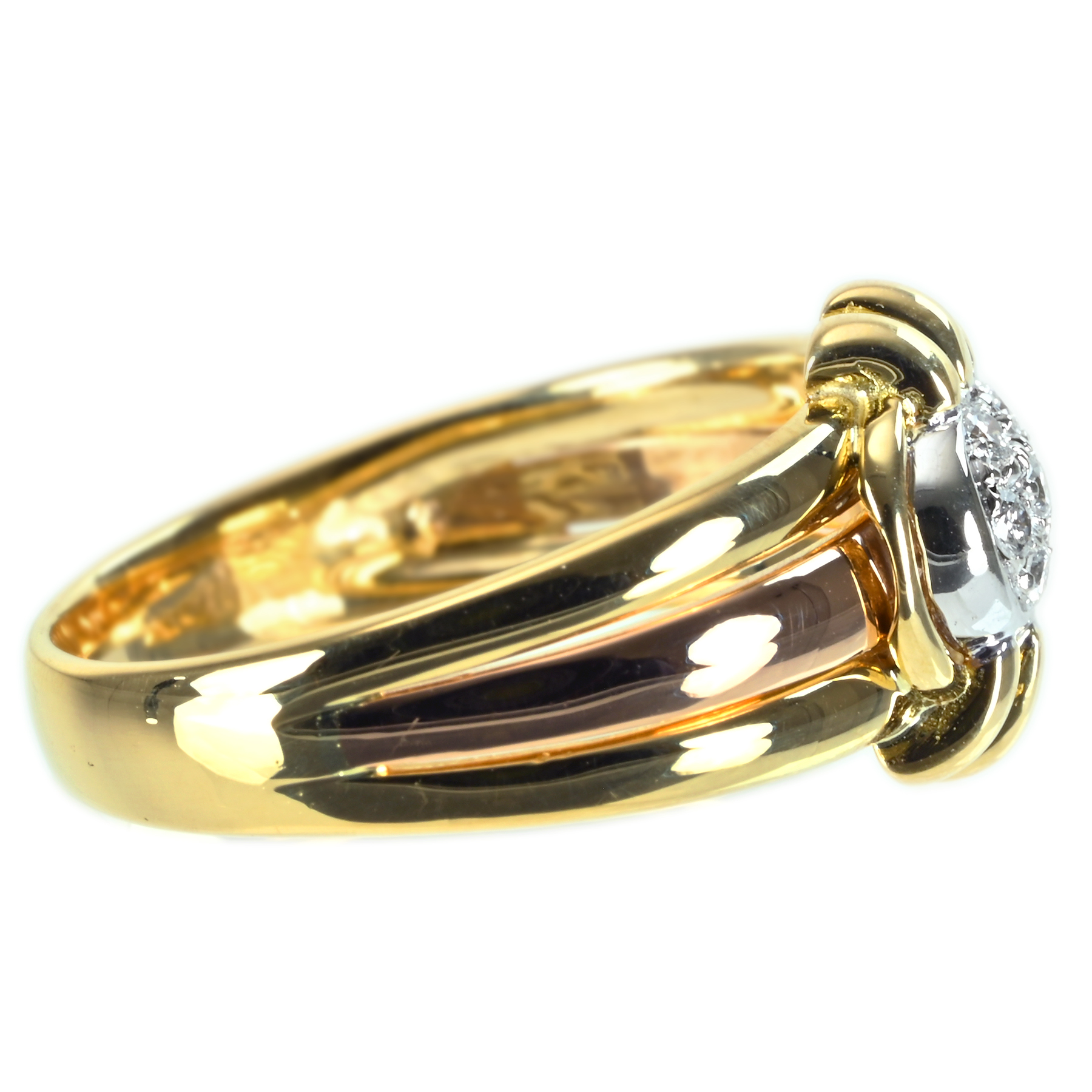 ダイヤモンドリング "DAMIANI" K18YG/K18PG - 画像 (4)