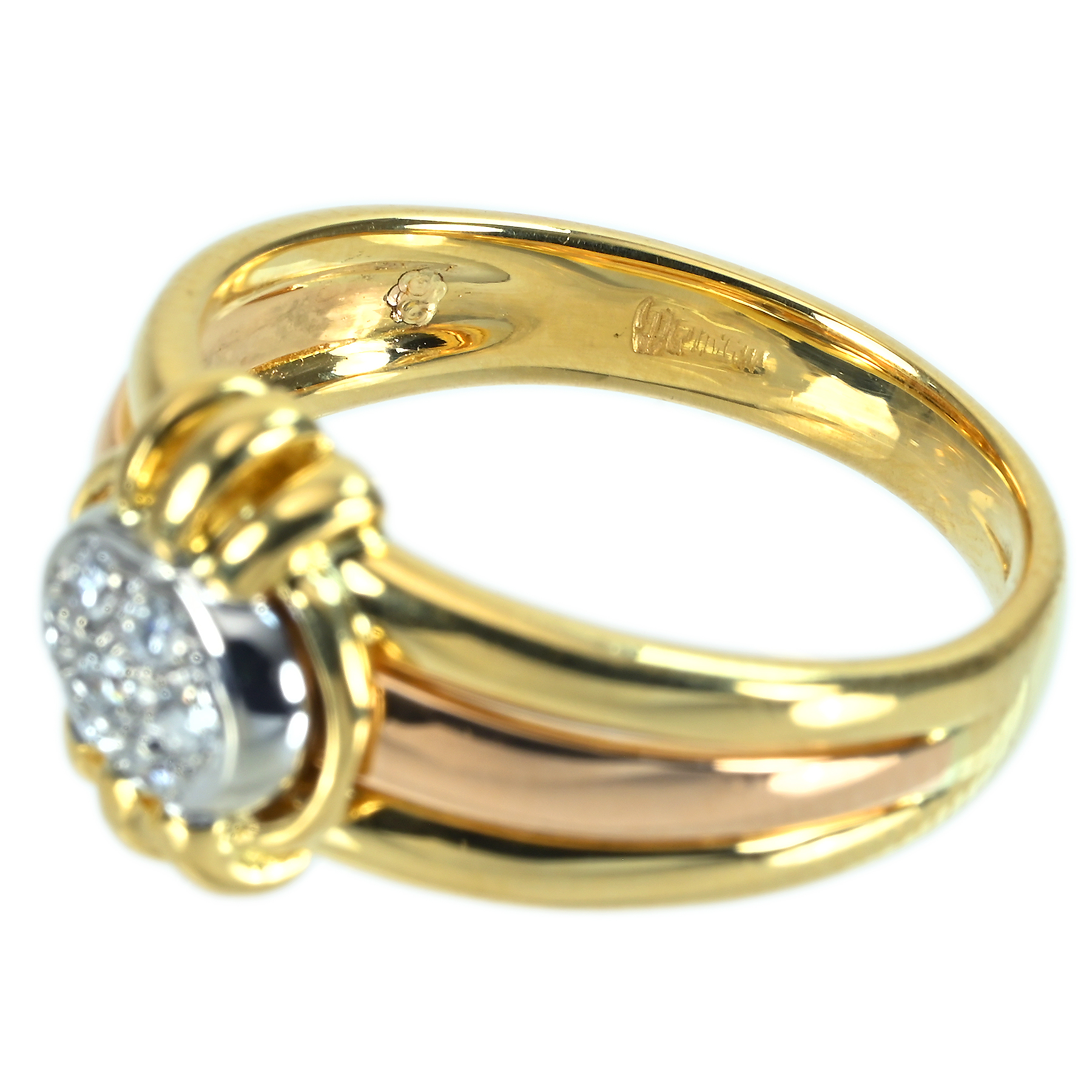 ダイヤモンドリング "DAMIANI" K18YG/K18PG - 画像 (6)