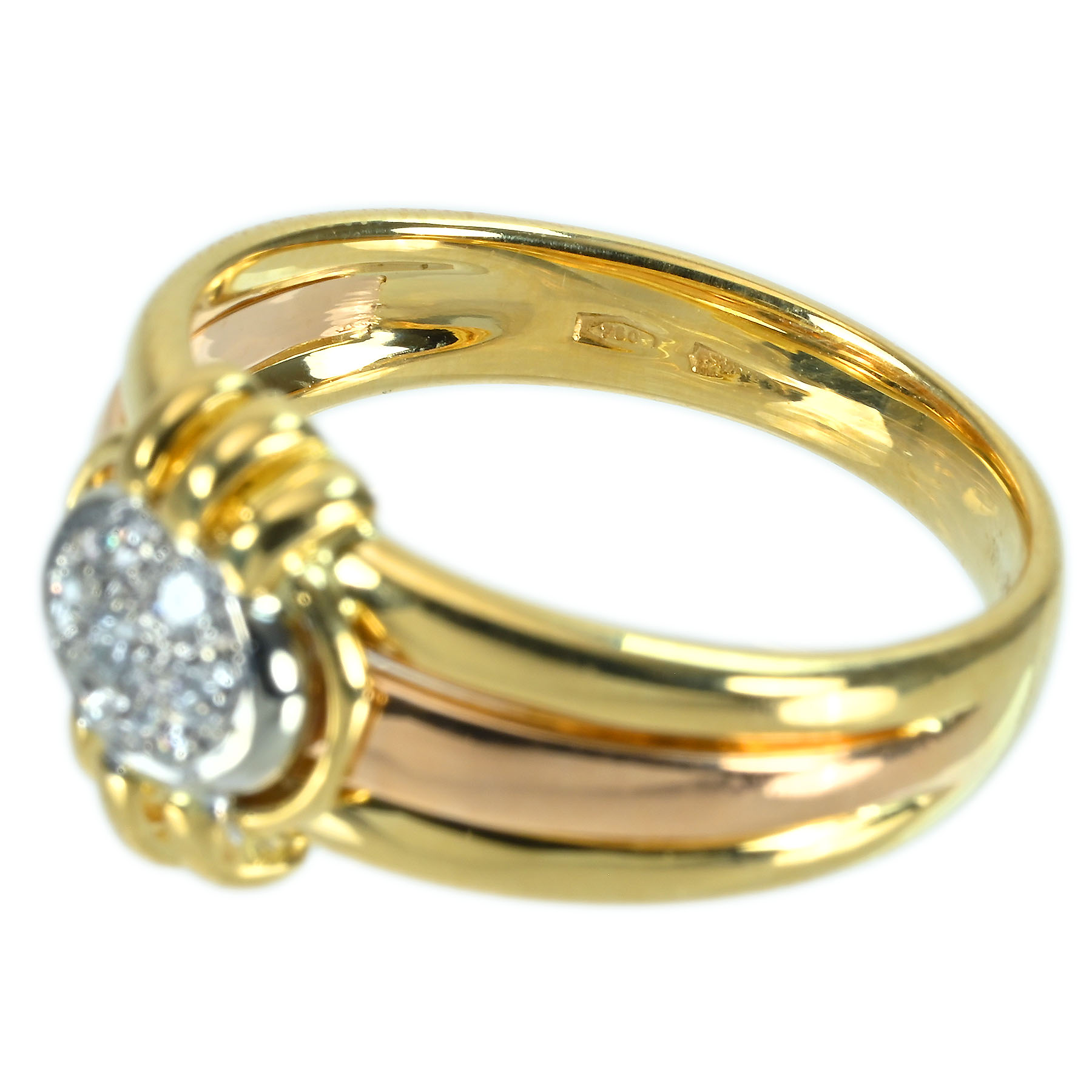 ダイヤモンドリング "DAMIANI" K18YG/K18PG - 画像 (7)