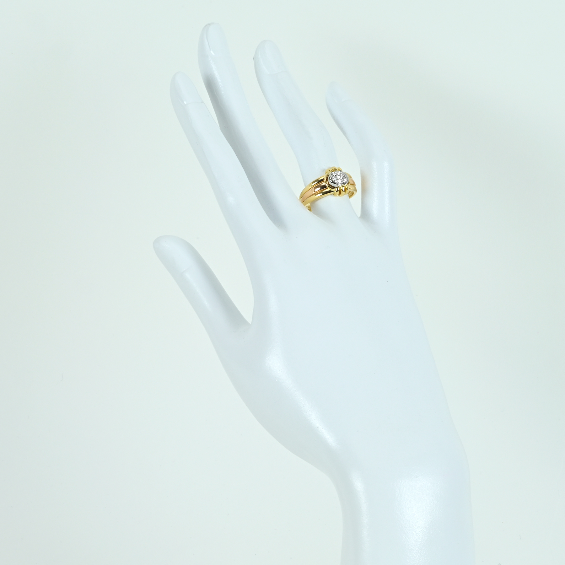 ダイヤモンドリング "DAMIANI" K18YG/K18PG - 画像 (8)
