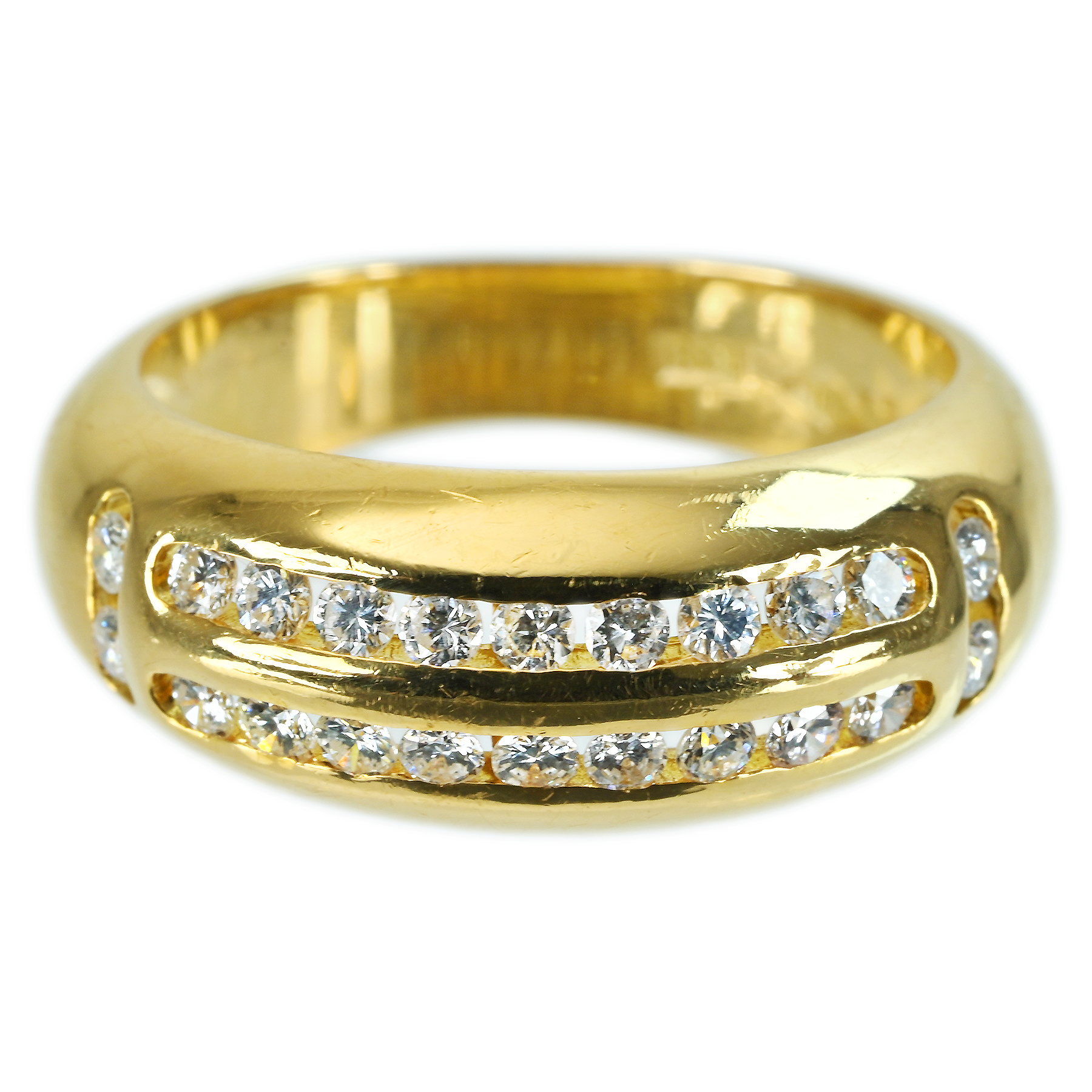 ダイヤモンドリング K18YG D0.415ct - 画像 (2)