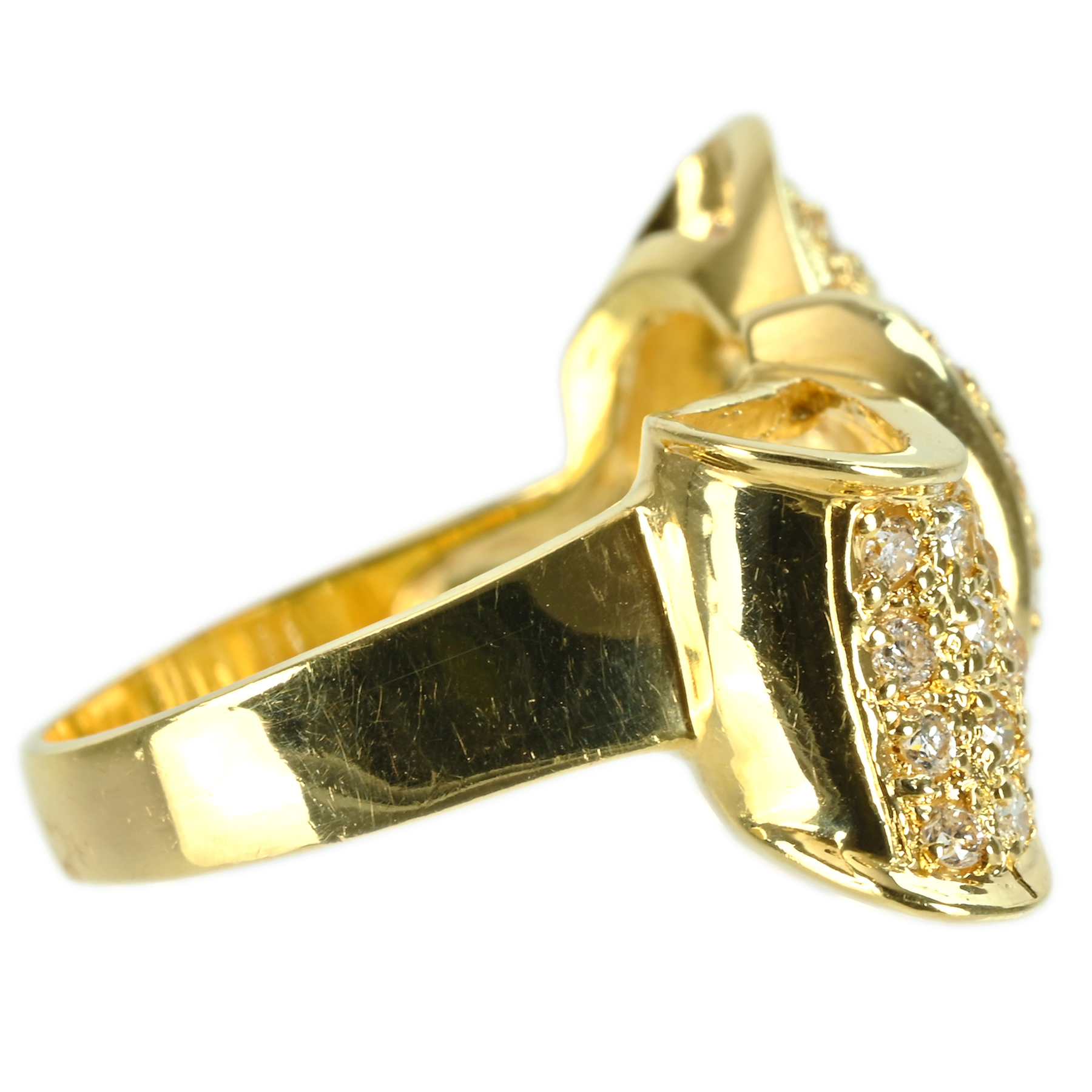 ダイヤモンドリング K18YG D0.35ct - 画像 (4)