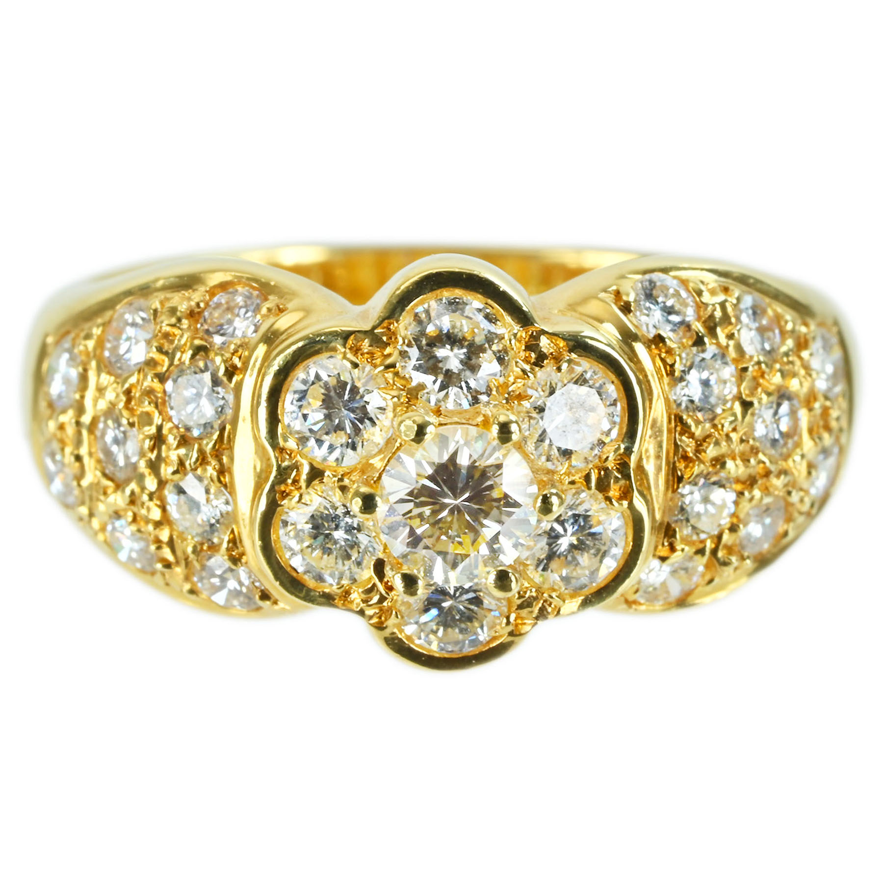 ダイヤモンドリング K18YG D1.11ct - 画像 (2)
