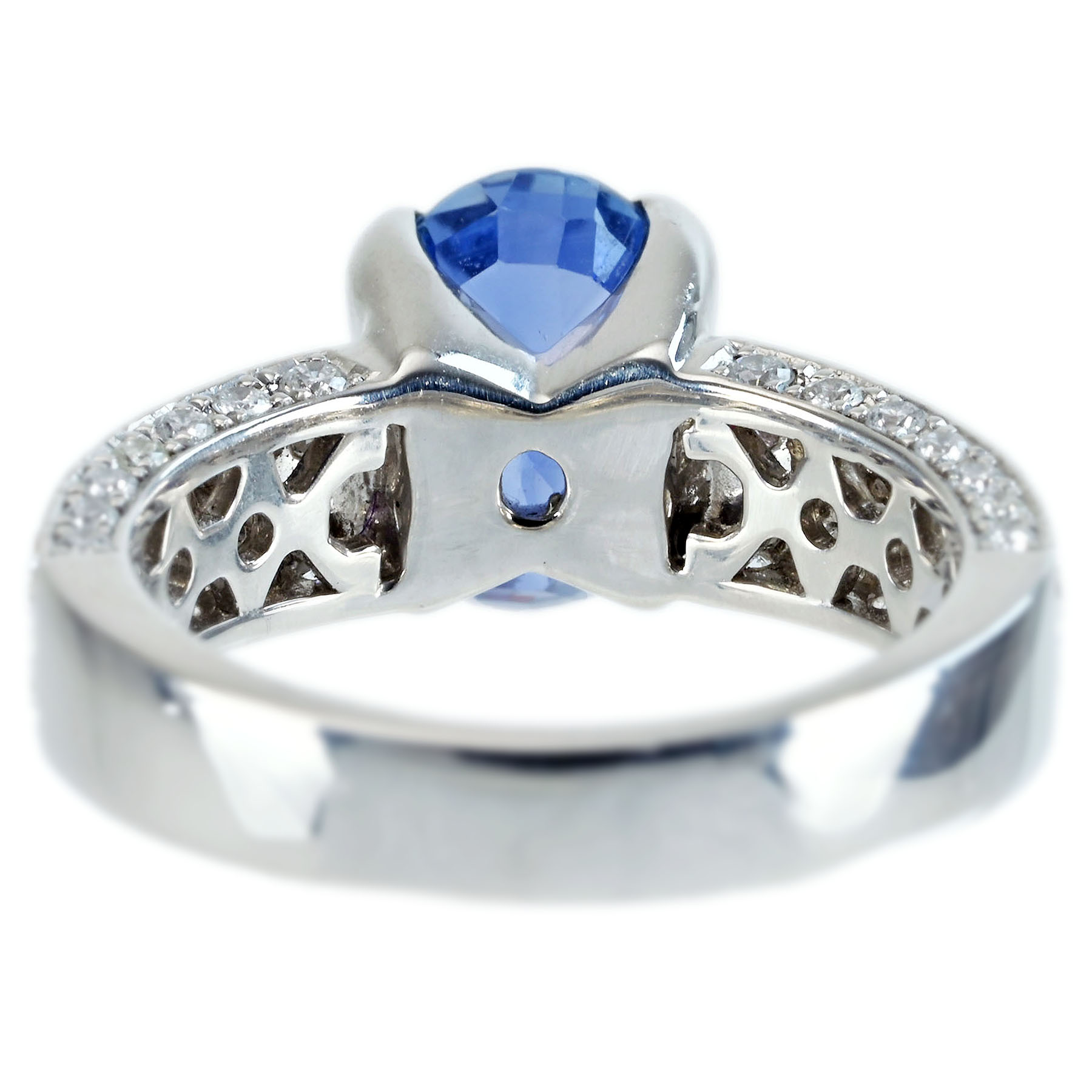サファイアリング PT950 S4.351ct D1.01ct - 画像 (5)