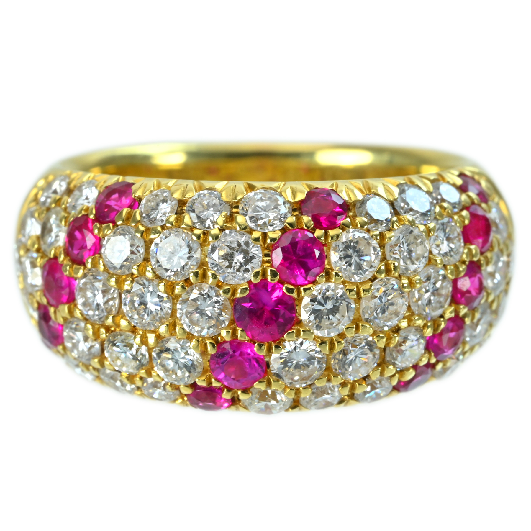 ルビーリング K18YG R0.73ct D1.46ct - 画像 (2)