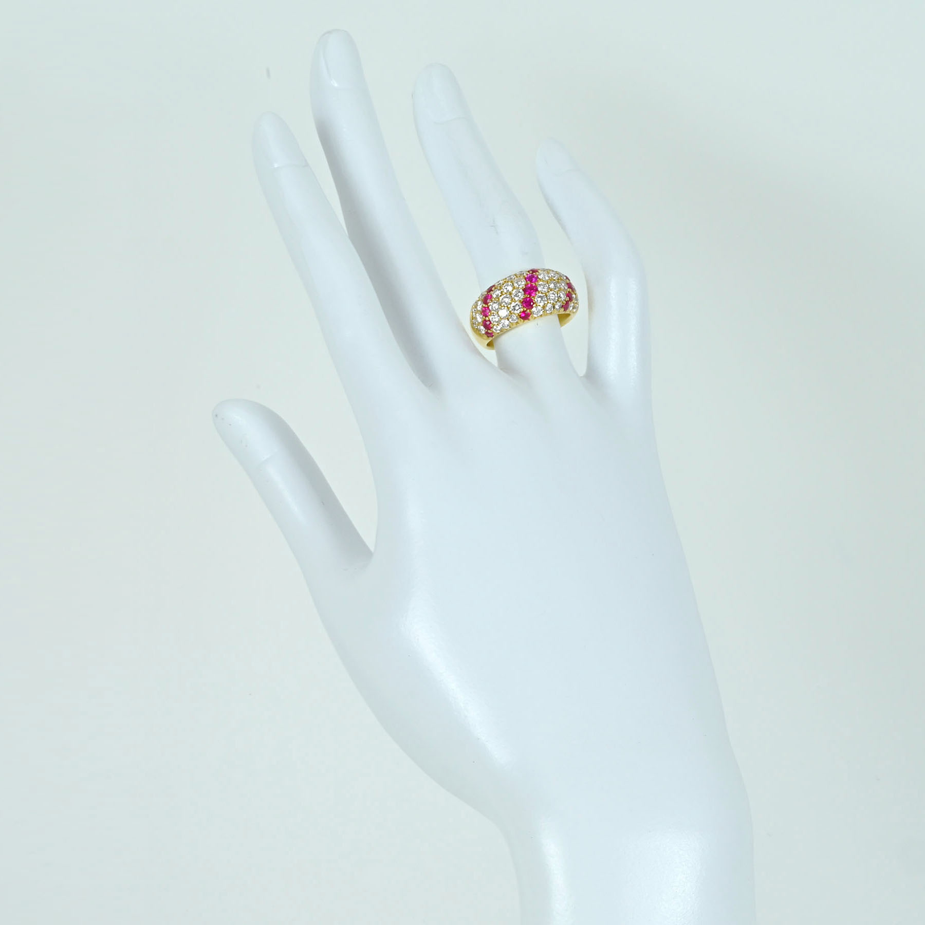 ルビーリング K18YG R0.73ct D1.46ct - 画像 (6)
