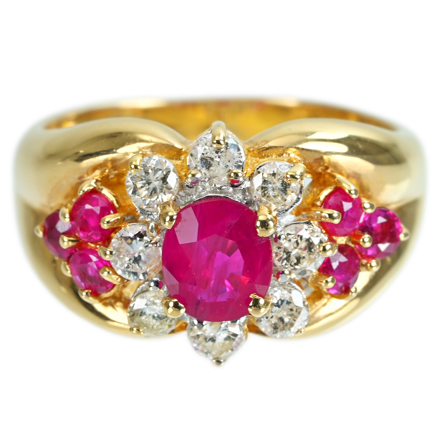 ルビーリング K18YG R1.15ct D0.45ct - 画像 (2)