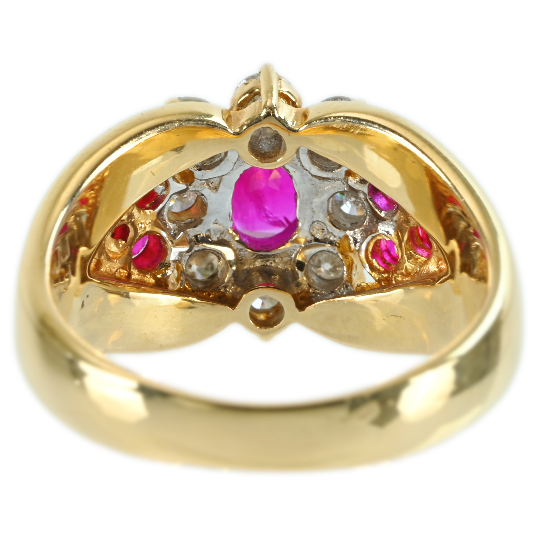 ルビーリング K18YG R1.15ct D0.45ct - 画像 (5)