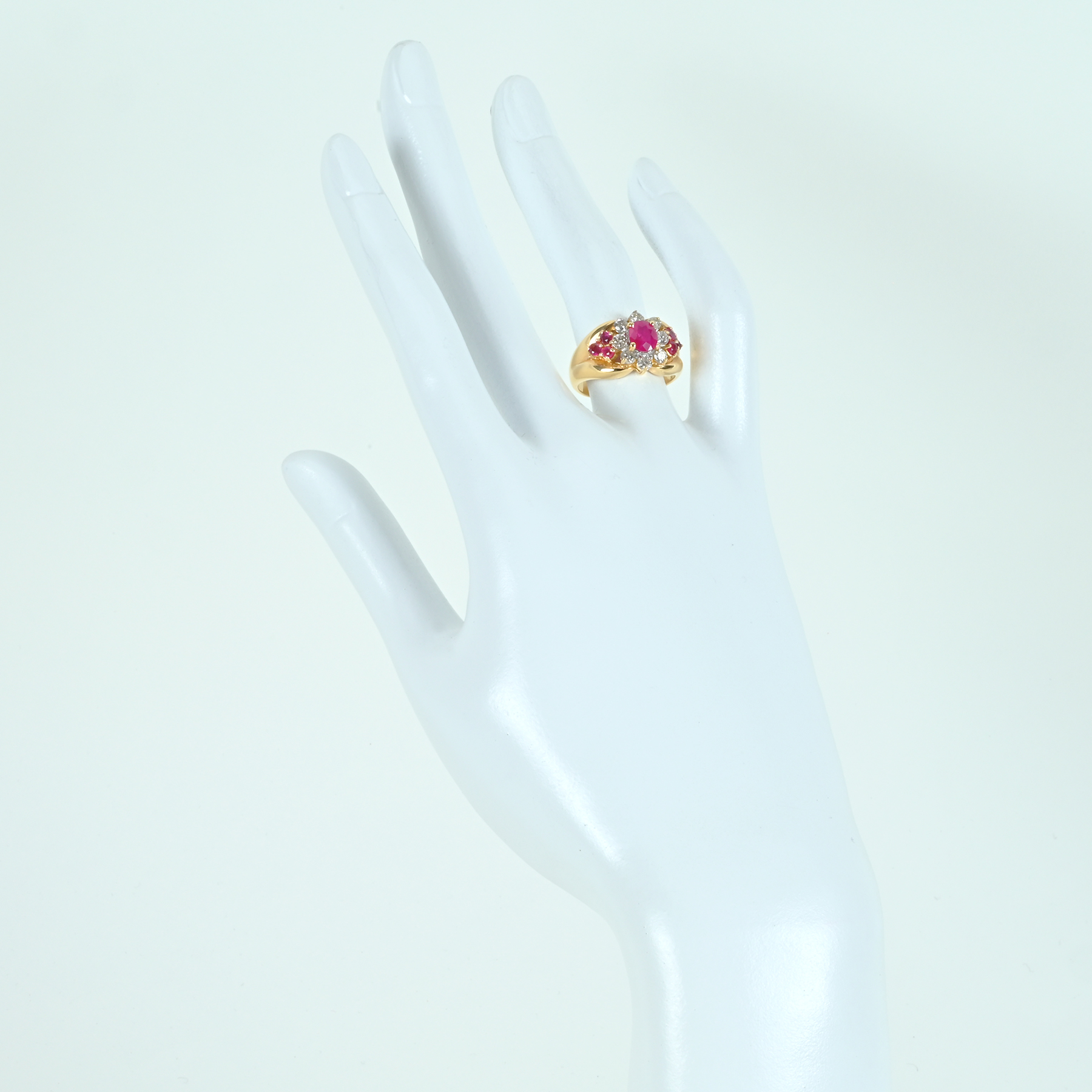 ルビーリング K18YG R1.15ct D0.45ct - 画像 (6)