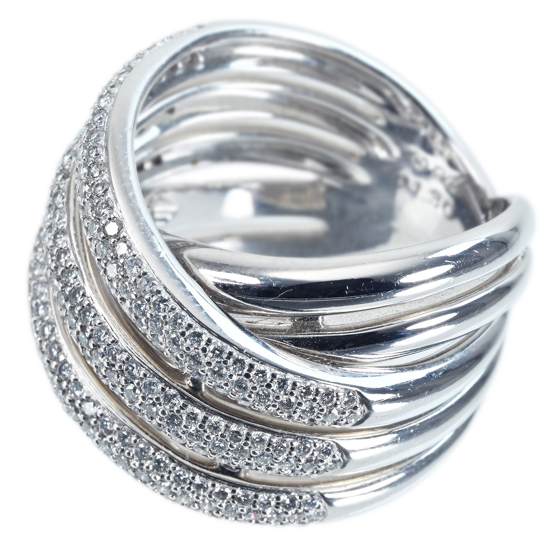 ダイヤモンドリング K18WG D1.30ct - 画像 (3)